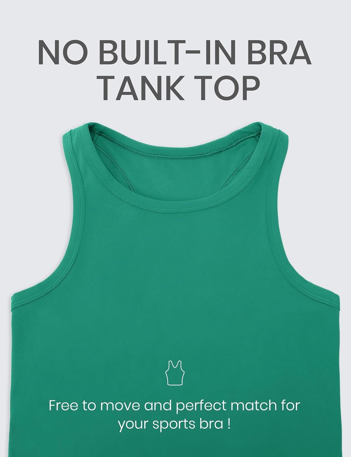 image:imageCRZ YOGA Butterluxe High Neck Tank Tops for Women Yoga Workout Athletic Gym Camisole Racerback Sleeveless ShirtsCascadia Green