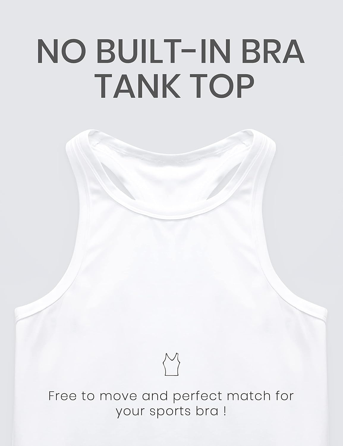 image:imageCRZ YOGA Butterluxe High Neck Tank Tops for Women Yoga Workout Athletic Gym Camisole Racerback Sleeveless ShirtsWhite
