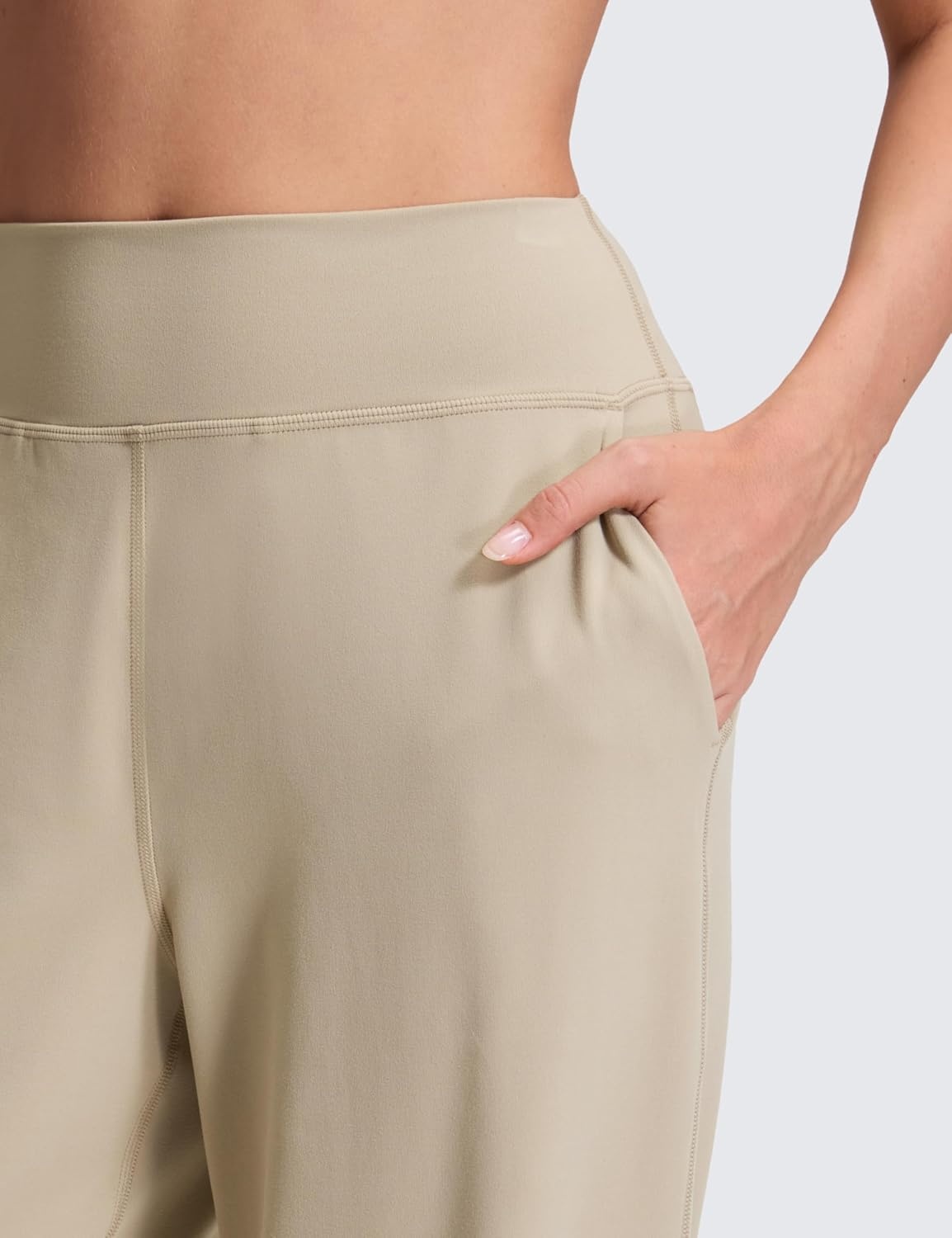 image:imageCRZ YOGA Butterluxe High Waisted Joggers for Women 28 Casual Lounge Workout Yoga Pants with PocketsOak