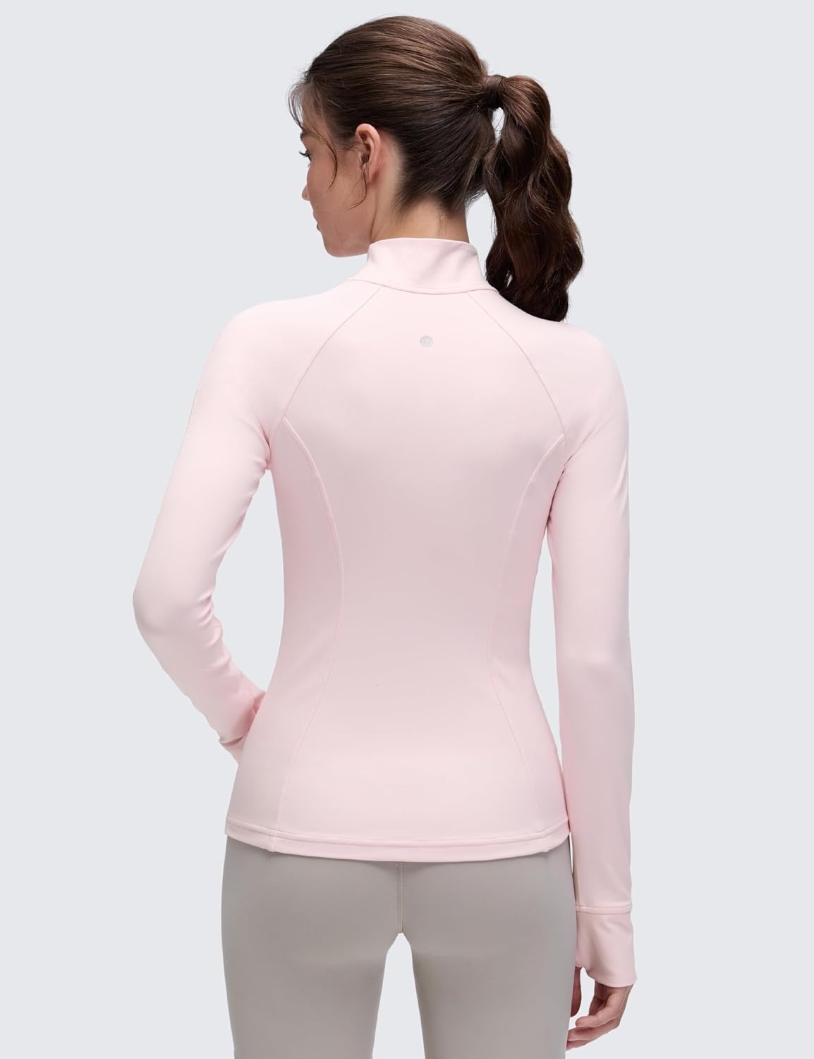 image:imageCRZ YOGA Butterluxe Hip Length Jackets for Women Full Zip Athletic Track Tops with Thumb Holes PocketsStrawberry Pink