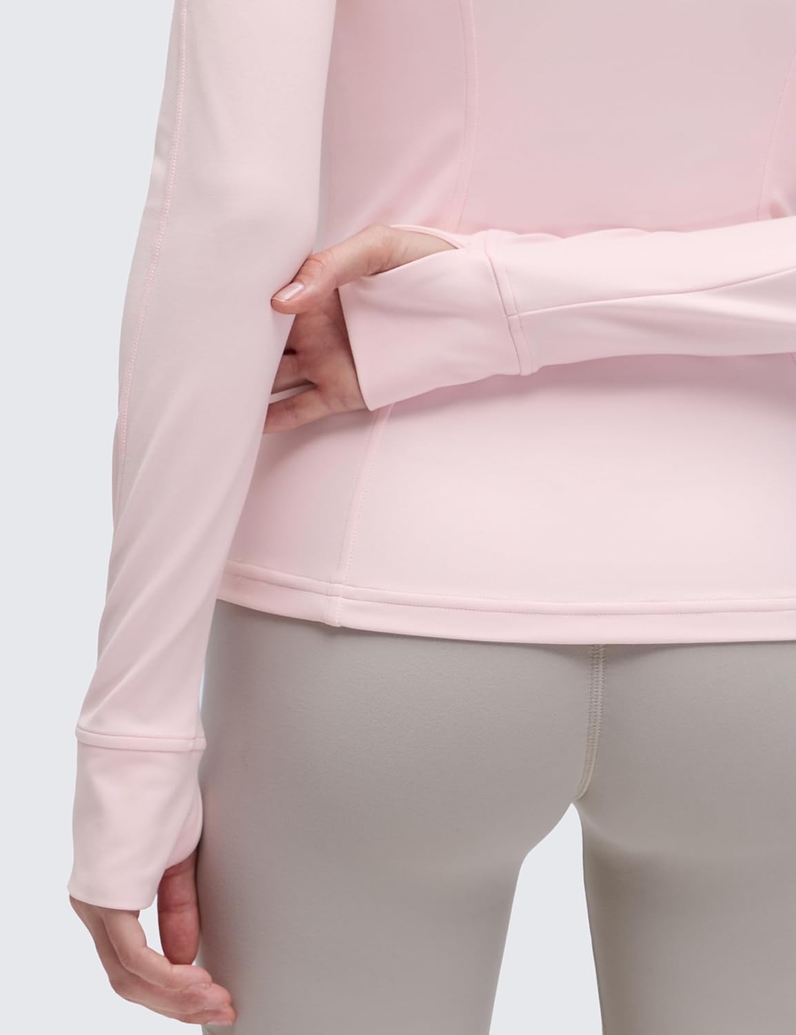 image:imageCRZ YOGA Butterluxe Hip Length Jackets for Women Full Zip Athletic Track Tops with Thumb Holes PocketsStrawberry Pink