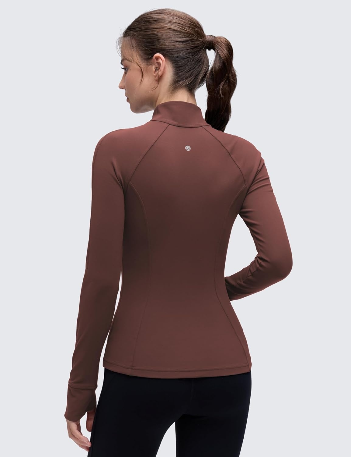 image:imageCRZ YOGA Butterluxe Hip Length Jackets for Women Full Zip Athletic Track Tops with Thumb Holes PocketsTaupe