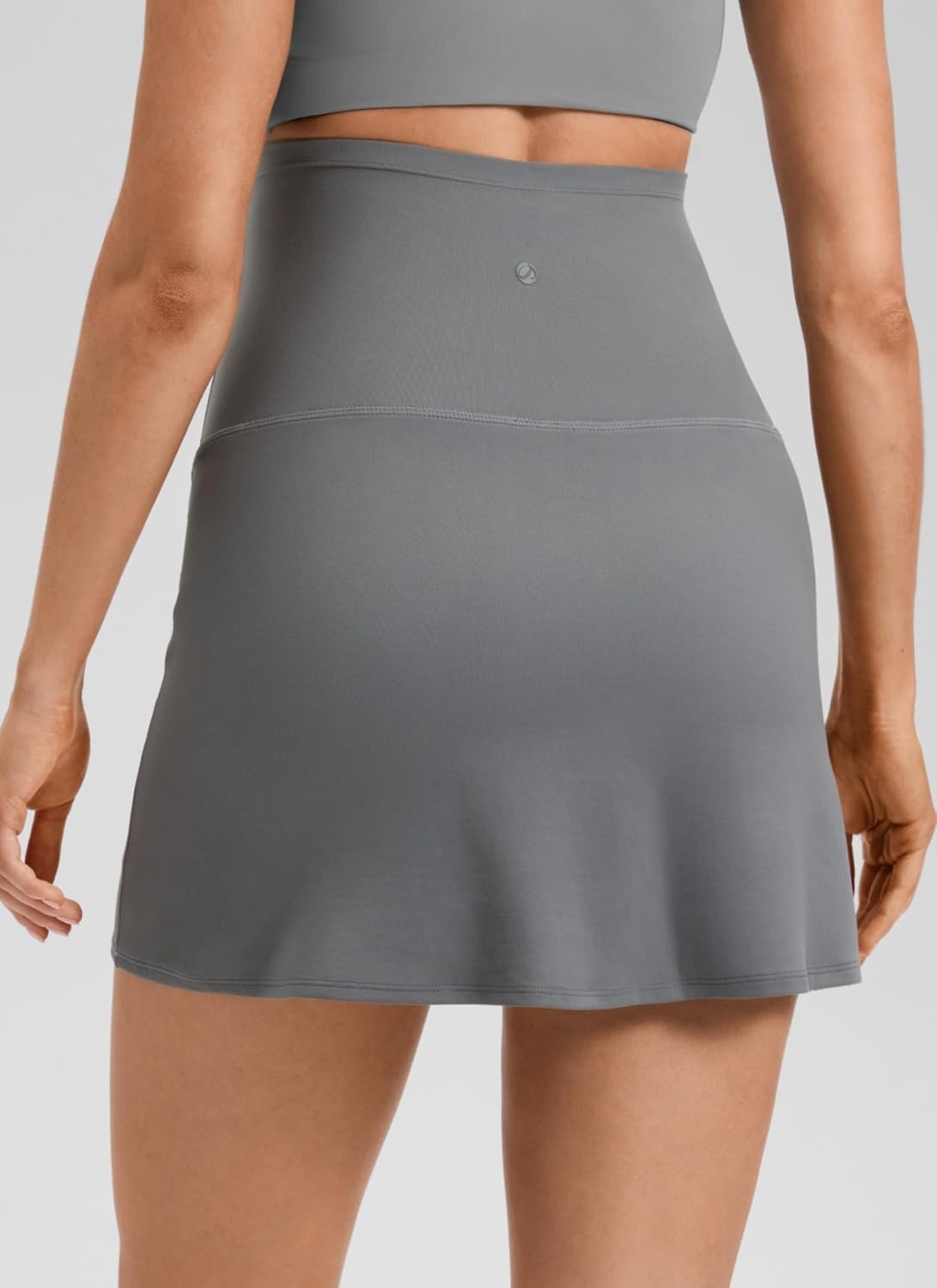 image:imageCRZ YOGA Butterluxe Maternity A Line Golf Skirts High Waisted Tennis Casual Womens Pregnancy with Shorts PocketsAsh Grey