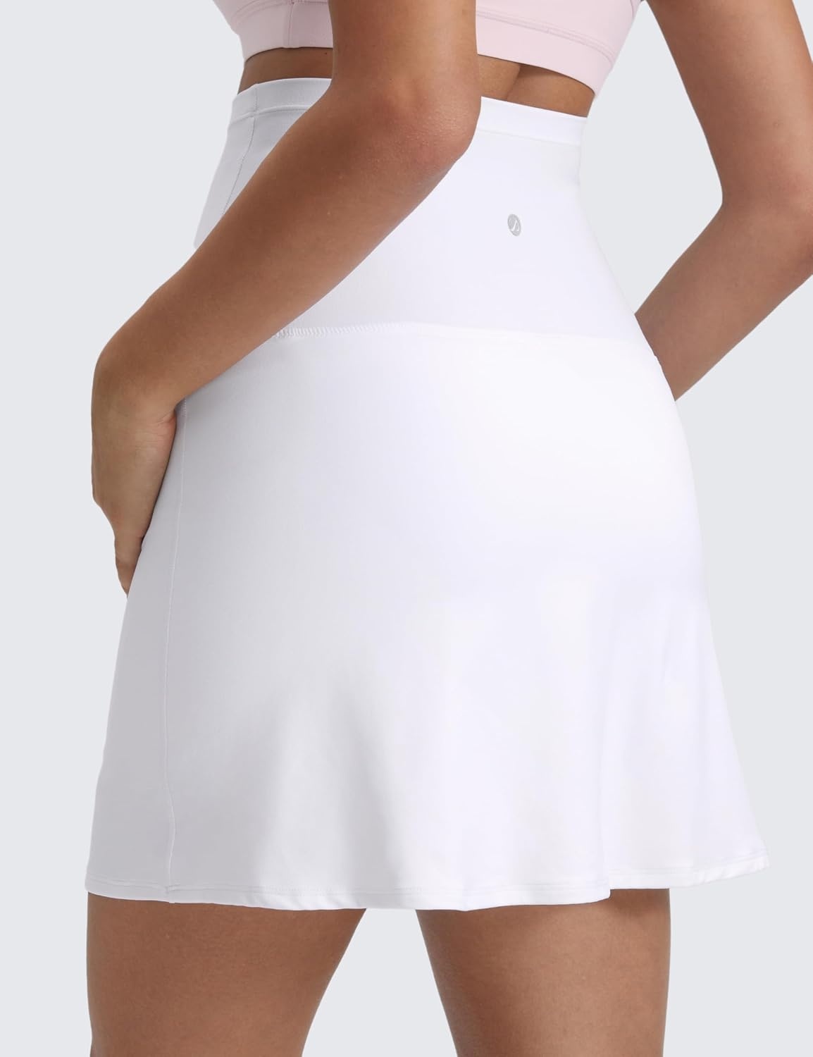 image:imageCRZ YOGA Butterluxe Maternity A Line Golf Skirts High Waisted Tennis Casual Womens Pregnancy with Shorts PocketsWhite