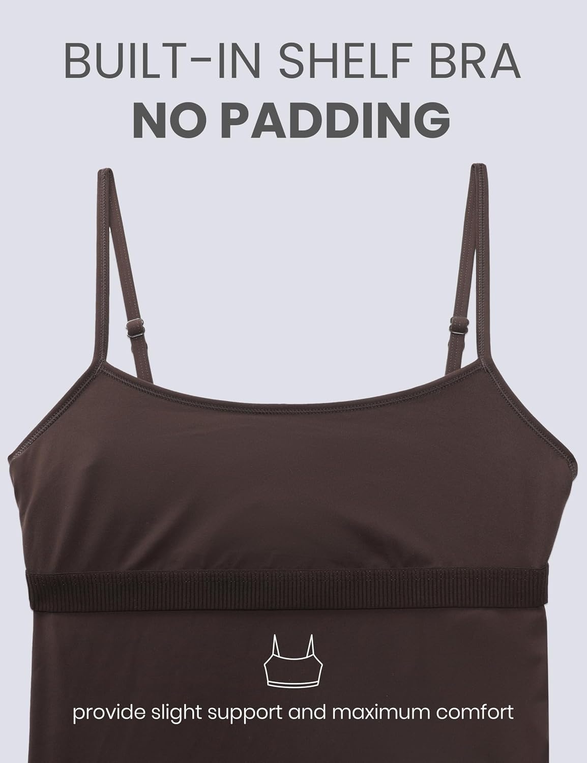 image:imageCRZ YOGA Butterluxe Maternity Cami Strap Workout Romper U Neck Casual Shorts Jumpsuit Pregnancy Womens Tank Top BodysuitHot Fudge Brown