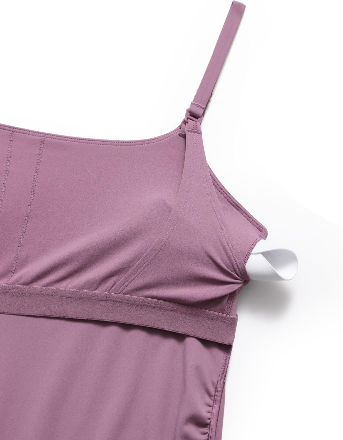 image:imageCRZ YOGA Butterluxe Maternity Clip Down Nursing Tank Tops Adjustable Straps Womens Pregnancy Casual Cami Shirt Built in BraLight Lavender