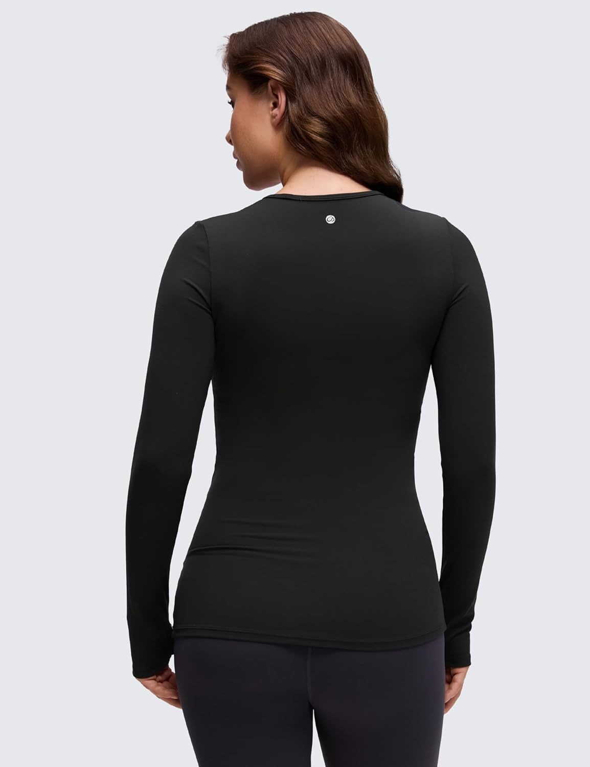 image:imageCRZ YOGA Butterluxe Maternity Crewneck Long Sleeve Shirts Athletic Yoga Casual Pregnancy Womens Tee Tops Basic Layer SoftBlack