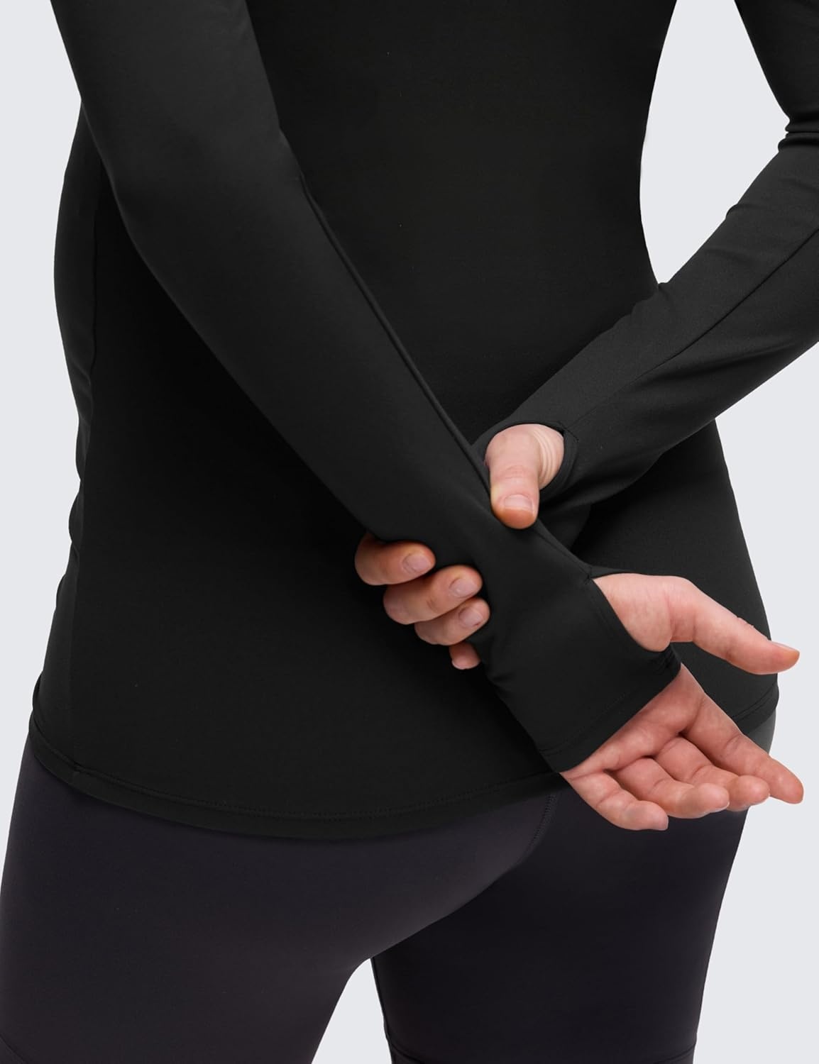image:imageCRZ YOGA Butterluxe Maternity Crewneck Long Sleeve Shirts Athletic Yoga Casual Pregnancy Womens Tee Tops Basic Layer SoftBlack