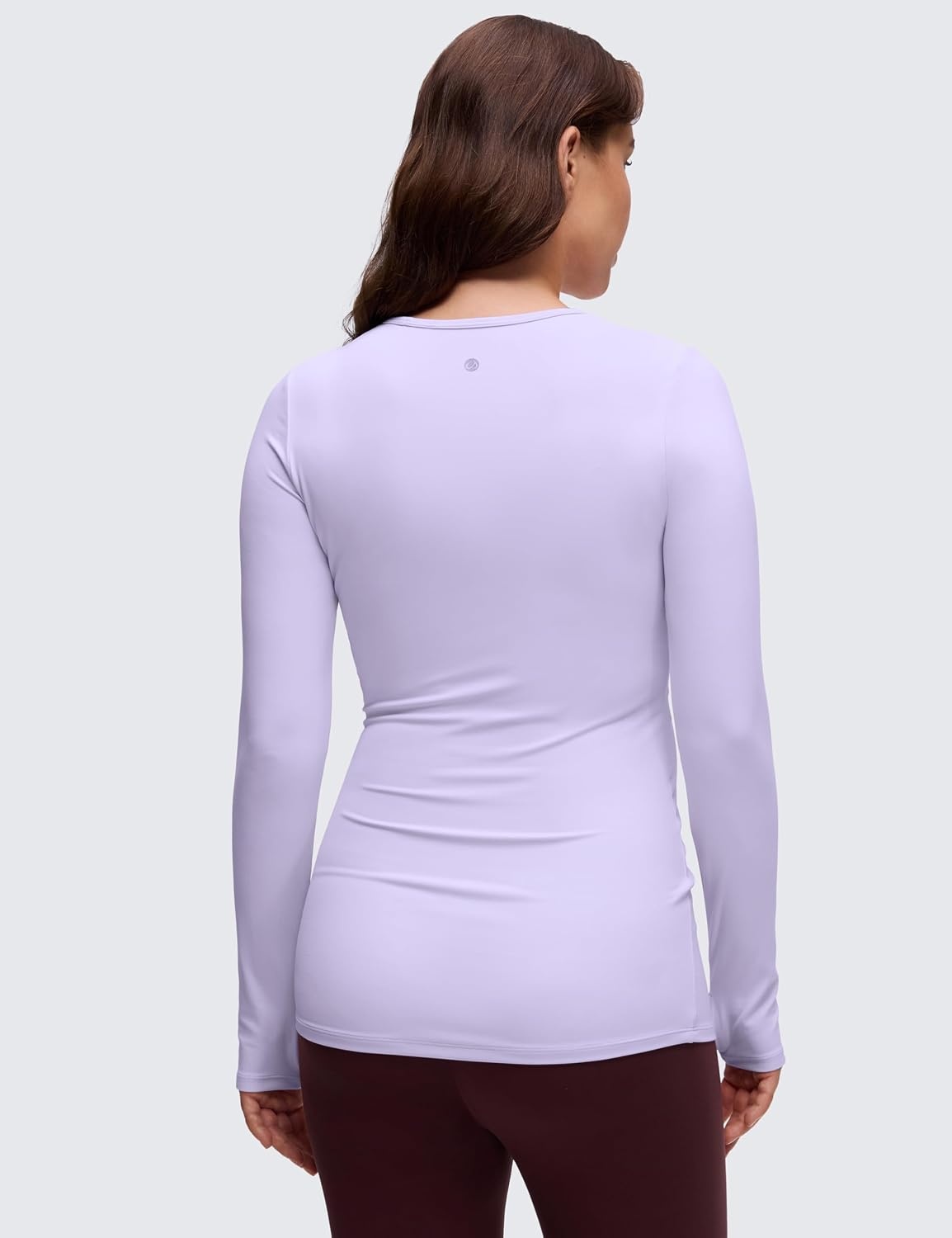 image:imageCRZ YOGA Butterluxe Maternity Crewneck Long Sleeve Shirts Athletic Yoga Casual Pregnancy Womens Tee Tops Basic Layer SoftLavender Frost