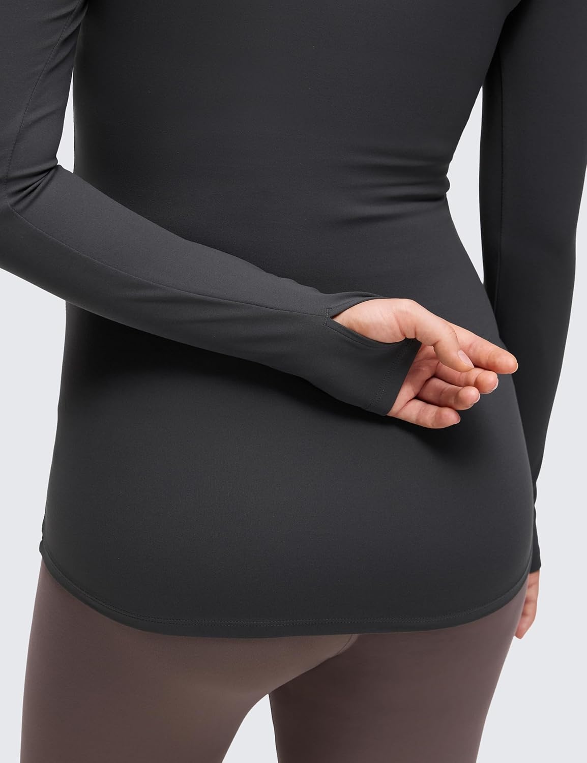 image:imageCRZ YOGA Butterluxe Maternity Crewneck Long Sleeve Shirts Athletic Yoga Casual Pregnancy Womens Tee Tops Basic Layer SoftMysterious Grey