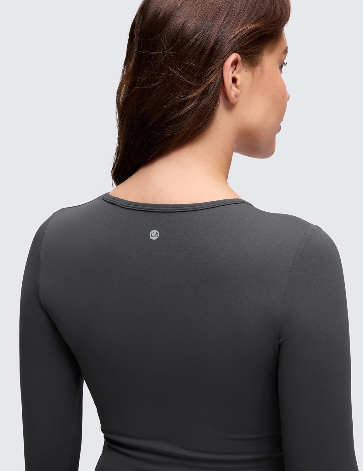 image:imageCRZ YOGA Butterluxe Maternity Crewneck Long Sleeve Shirts Athletic Yoga Casual Pregnancy Womens Tee Tops Basic Layer SoftMysterious Grey