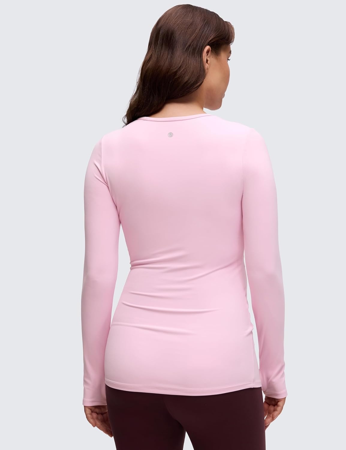 image:imageCRZ YOGA Butterluxe Maternity Crewneck Long Sleeve Shirts Athletic Yoga Casual Pregnancy Womens Tee Tops Basic Layer SoftPink Peony