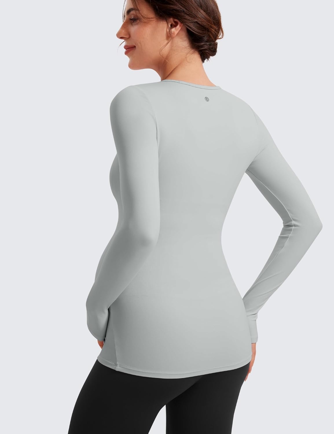image:imageCRZ YOGA Butterluxe Maternity Crewneck Long Sleeve Shirts Athletic Yoga Casual Pregnancy Womens Tee Tops Basic Layer SoftSterling
