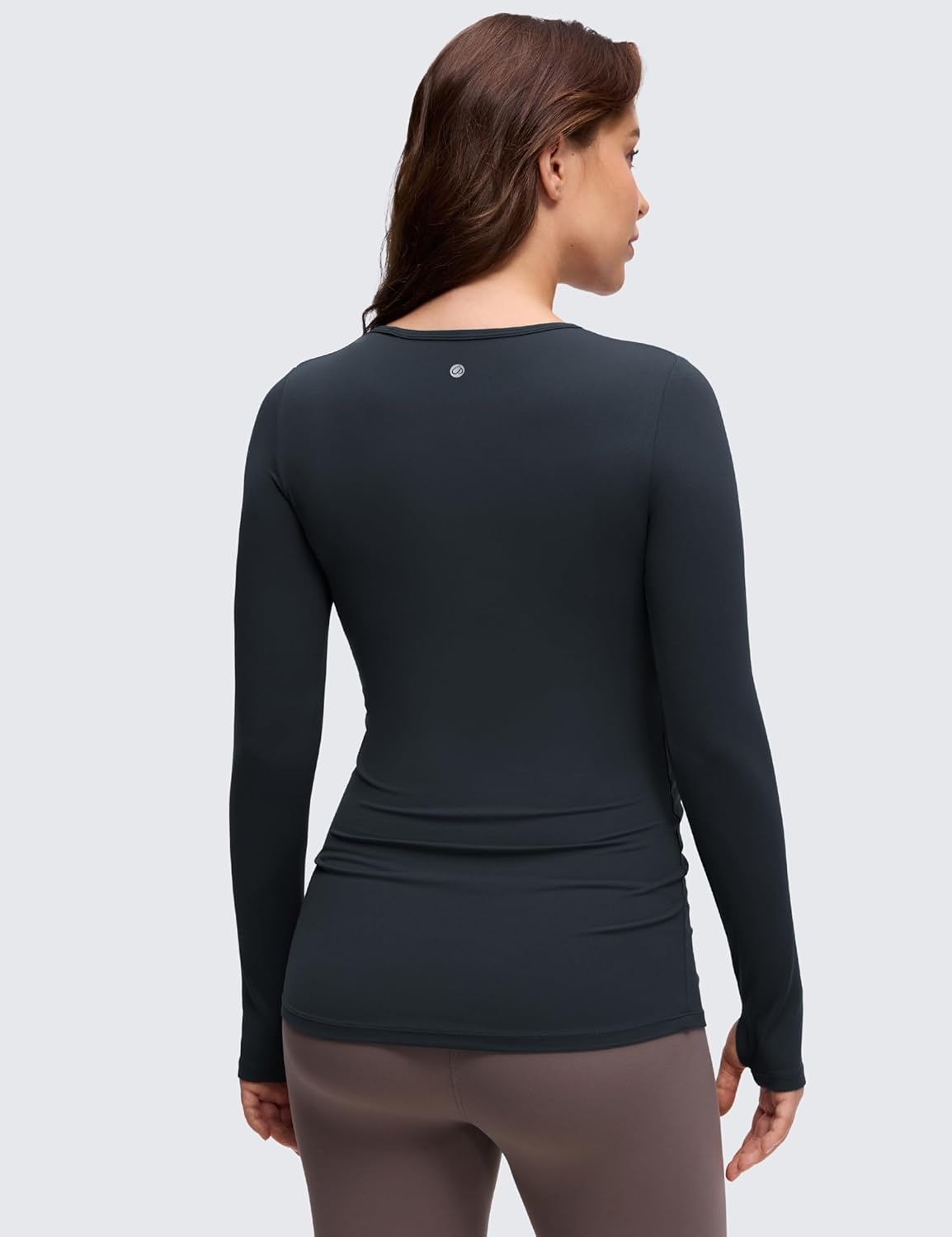 image:imageCRZ YOGA Butterluxe Maternity Crewneck Long Sleeve Shirts Athletic Yoga Casual Pregnancy Womens Tee Tops Basic Layer SoftTrue Navy