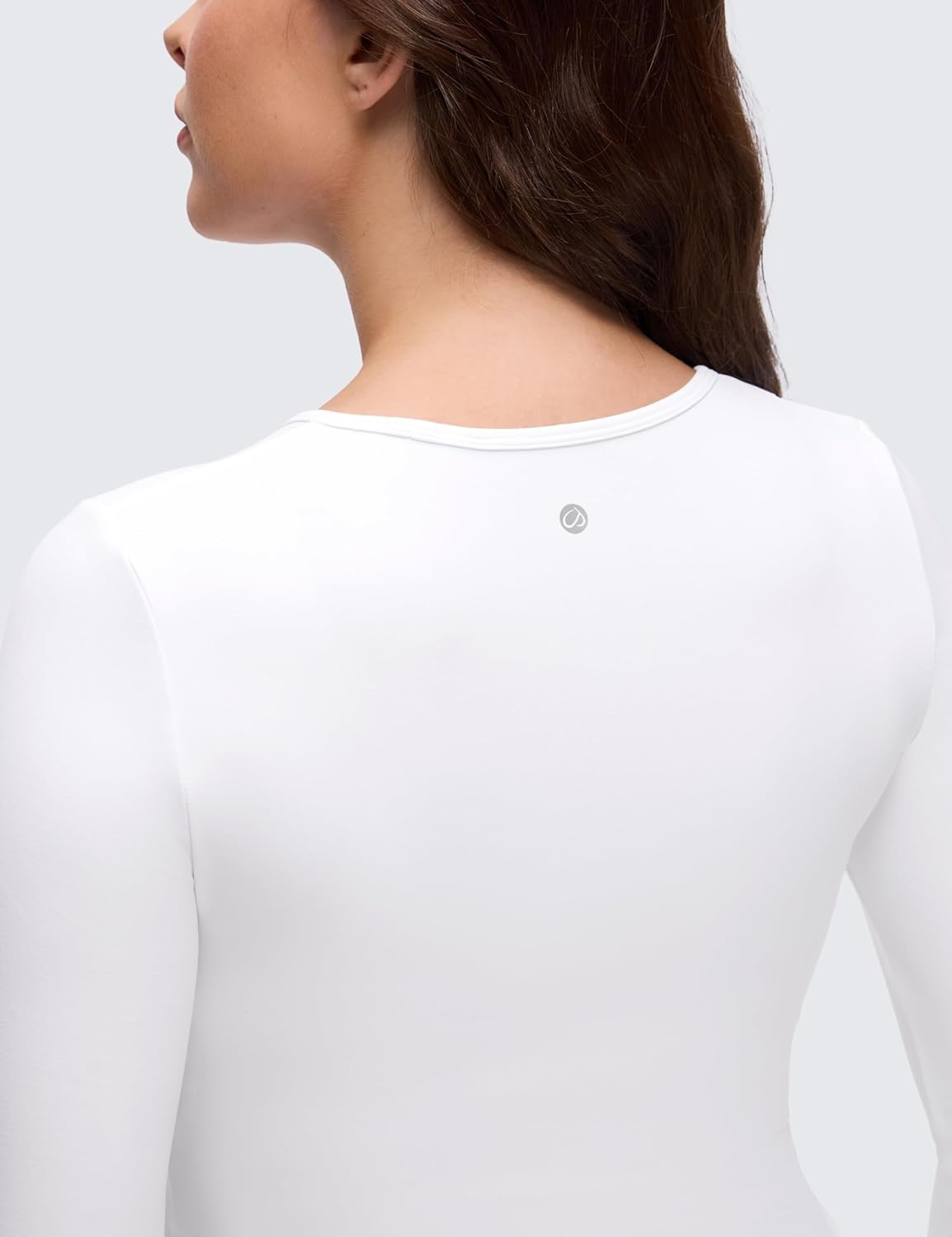 image:imageCRZ YOGA Butterluxe Maternity Crewneck Long Sleeve Shirts Athletic Yoga Casual Pregnancy Womens Tee Tops Basic Layer SoftWhite