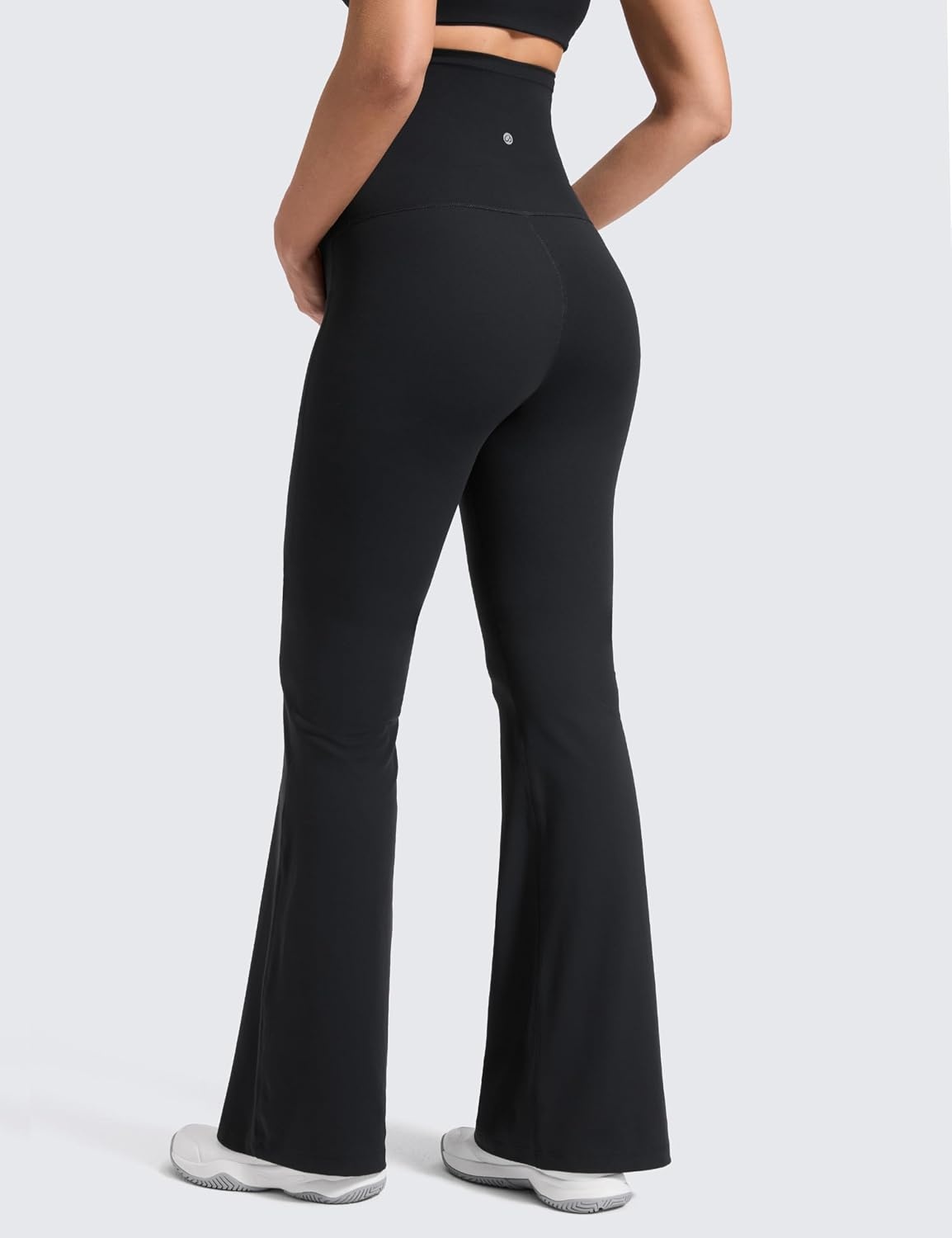 image:imageCRZ YOGA Butterluxe Maternity Flare Leggings Pockets 29 Workout Yoga Bootcut Pregnancy Womens Pants Over The BellyBlack