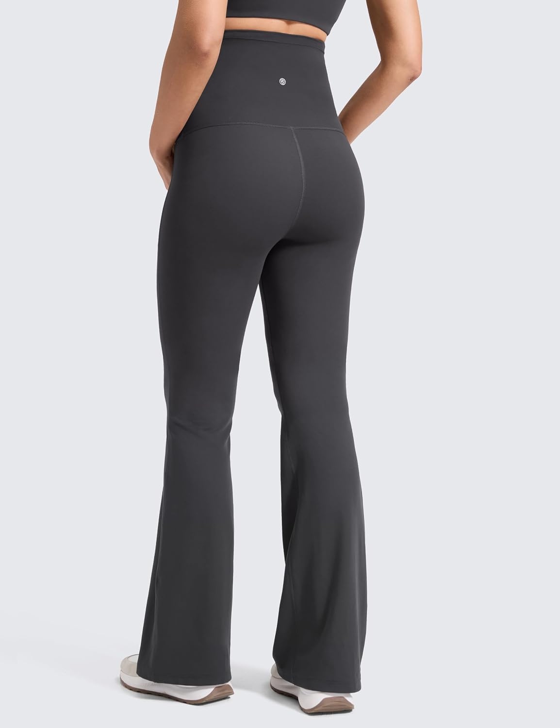 image:imageCRZ YOGA Butterluxe Maternity Flare Leggings Pockets 29 Workout Yoga Bootcut Pregnancy Womens Pants Over The BellyMysterious Grey