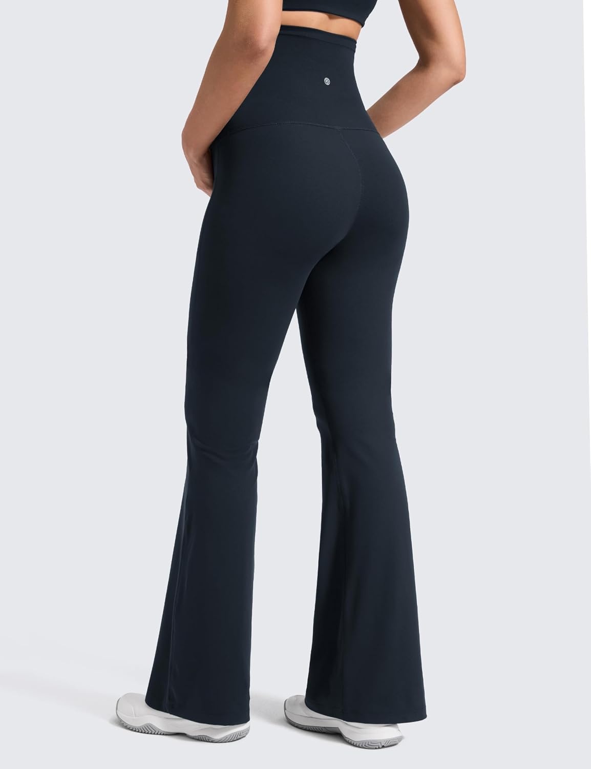 image:imageCRZ YOGA Butterluxe Maternity Flare Leggings Pockets 29 Workout Yoga Bootcut Pregnancy Womens Pants Over The BellyTrue Navy