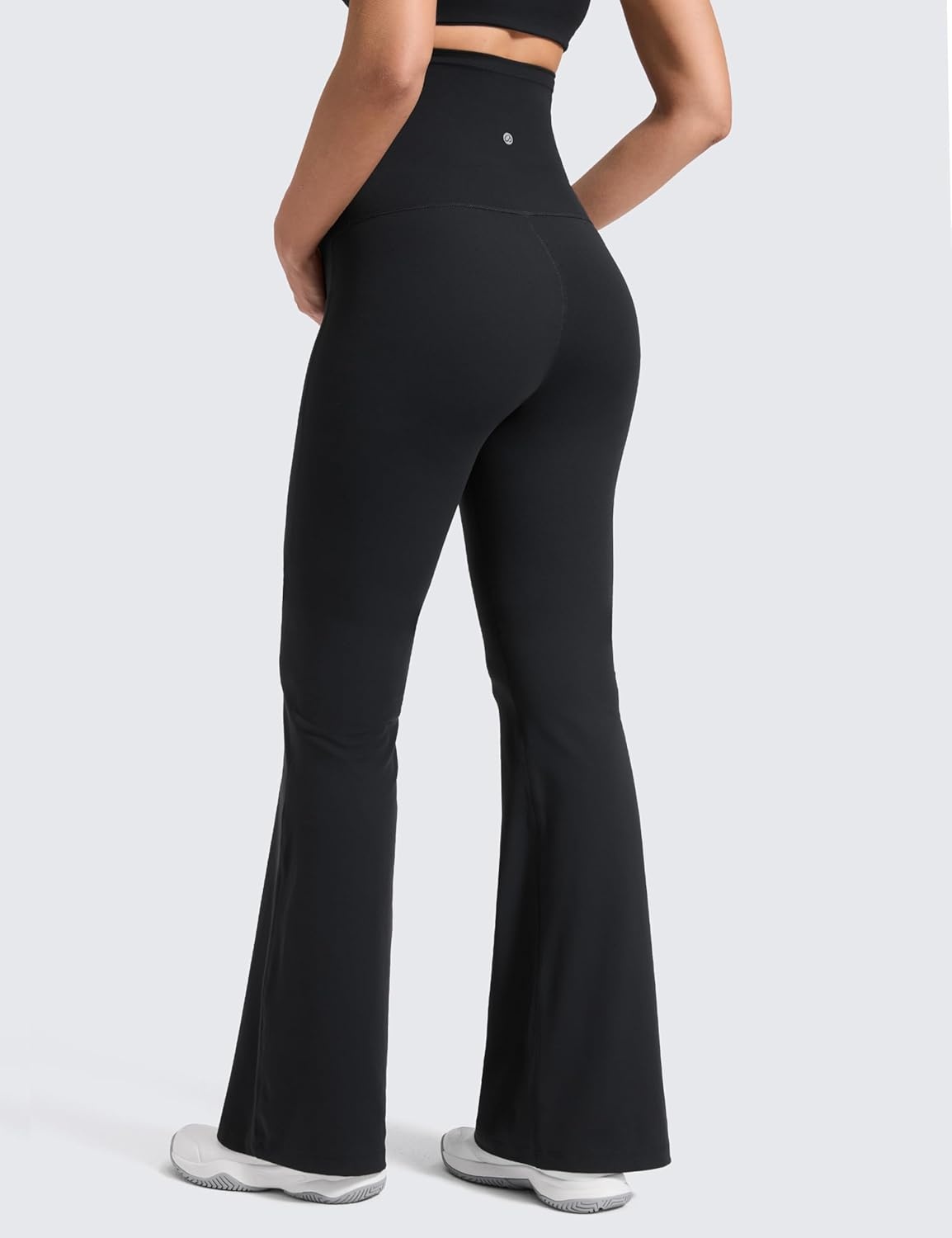 image:imageCRZ YOGA Butterluxe Maternity Flare Leggings Pockets 33 Workout Yoga Bootcut Pregnancy Womens Pants Over The BellyBlack
