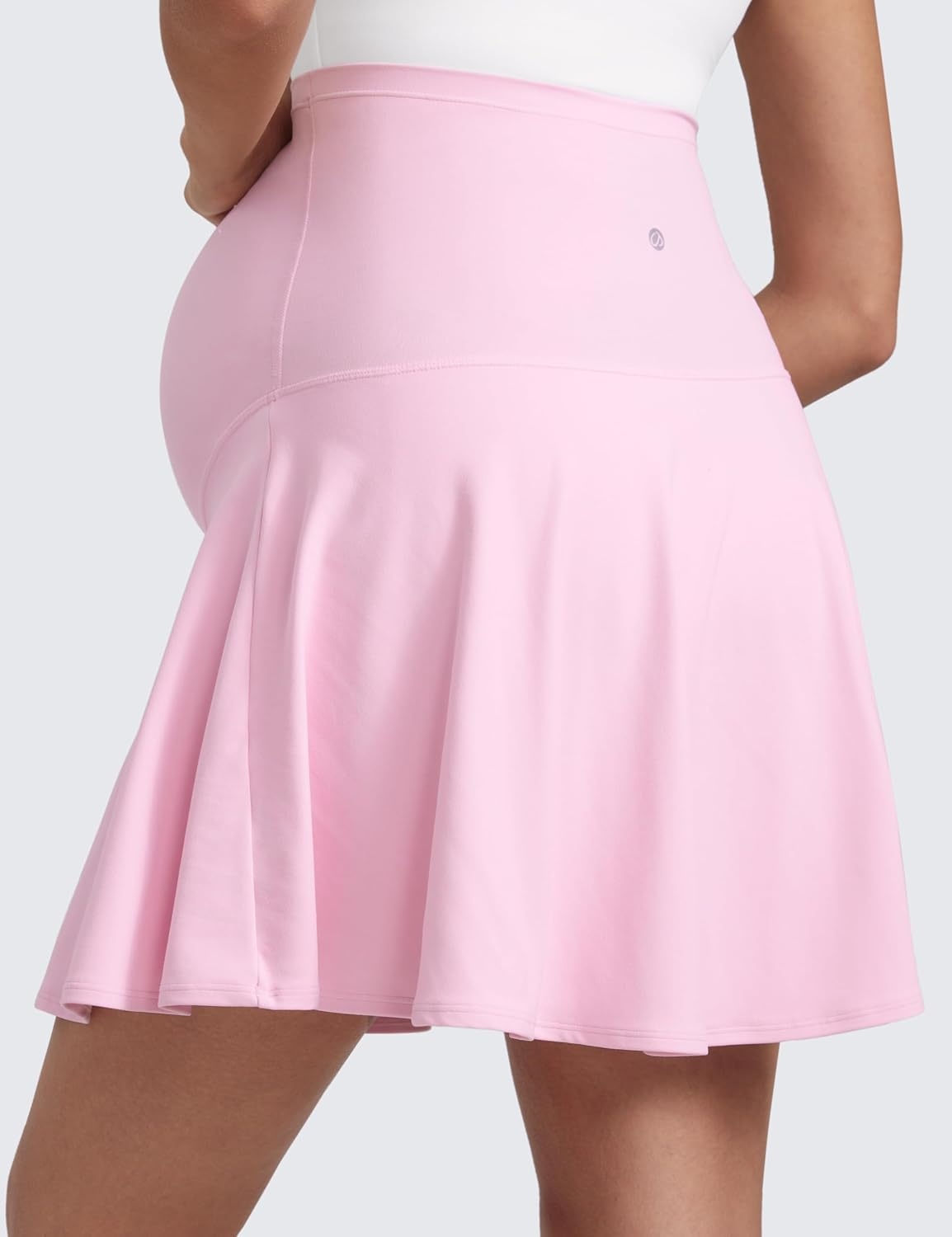 image:imageCRZ YOGA Butterluxe Maternity Flowy Tennis Skirts High Waisted A Line Golf Athletic Casual Womens Pregnancy with PocketsPink Peony