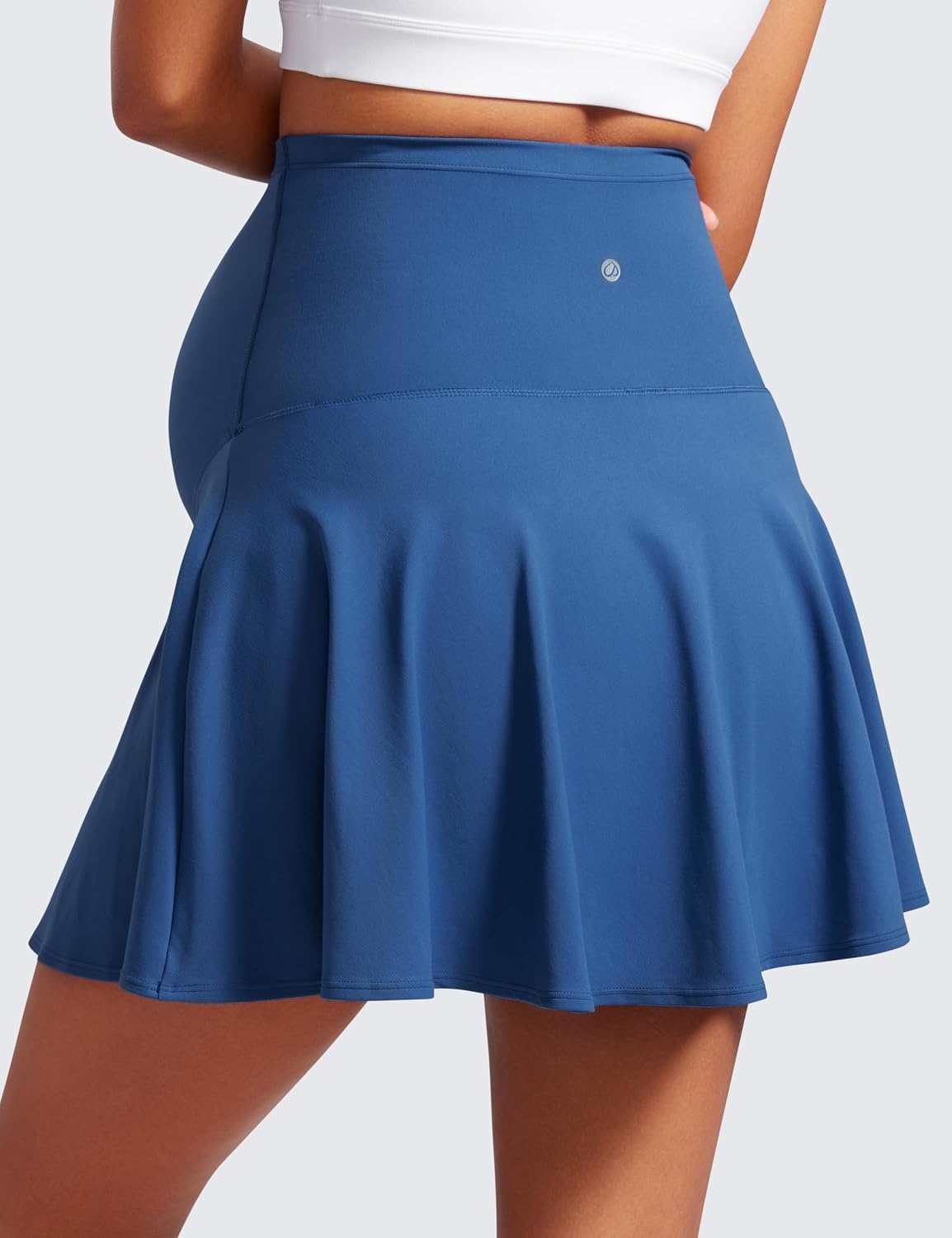 image:imageCRZ YOGA Butterluxe Maternity Flowy Tennis Skirts High Waisted A Line Golf Athletic Casual Womens Pregnancy with PocketsPitch Blue