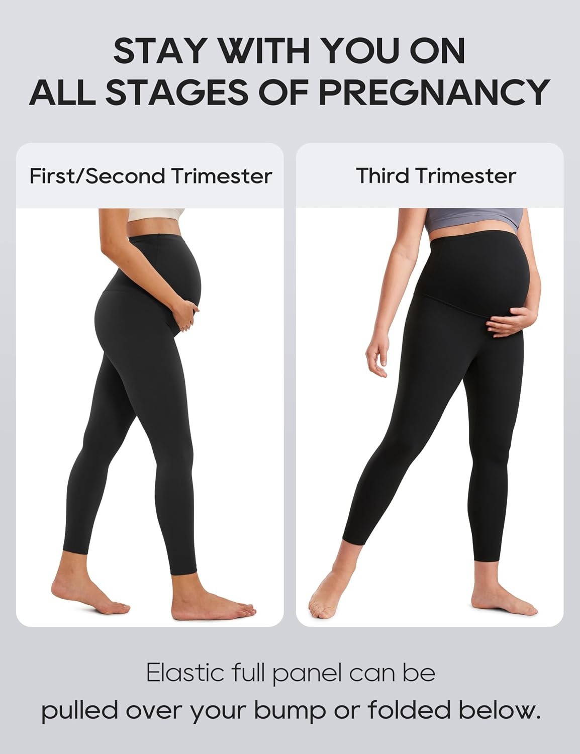 image:imageCRZ YOGA Butterluxe Maternity Leggings 25 Over The Belly Buttery Soft Workout Activewear Yoga Womens Pregnancy PantsBlack