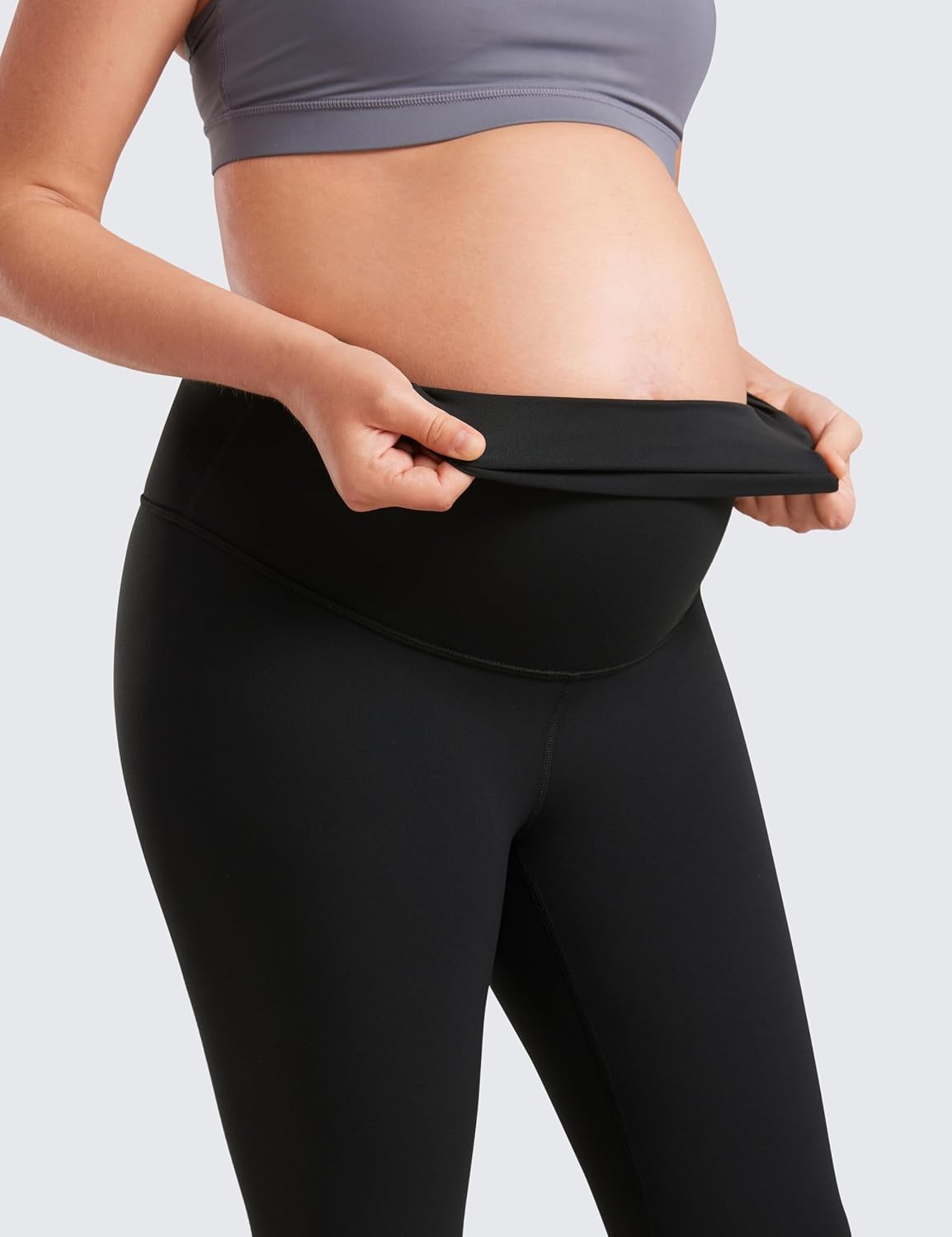 image:imageCRZ YOGA Butterluxe Maternity Leggings 25 Over The Belly Buttery Soft Workout Activewear Yoga Womens Pregnancy PantsBlack