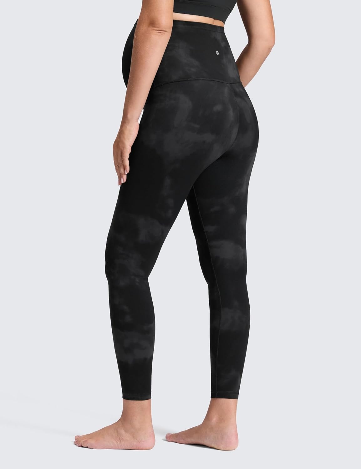 image:imageCRZ YOGA Butterluxe Maternity Leggings 25 Over The Belly Buttery Soft Workout Activewear Yoga Womens Pregnancy PantsBlack Tie Dye Flowers