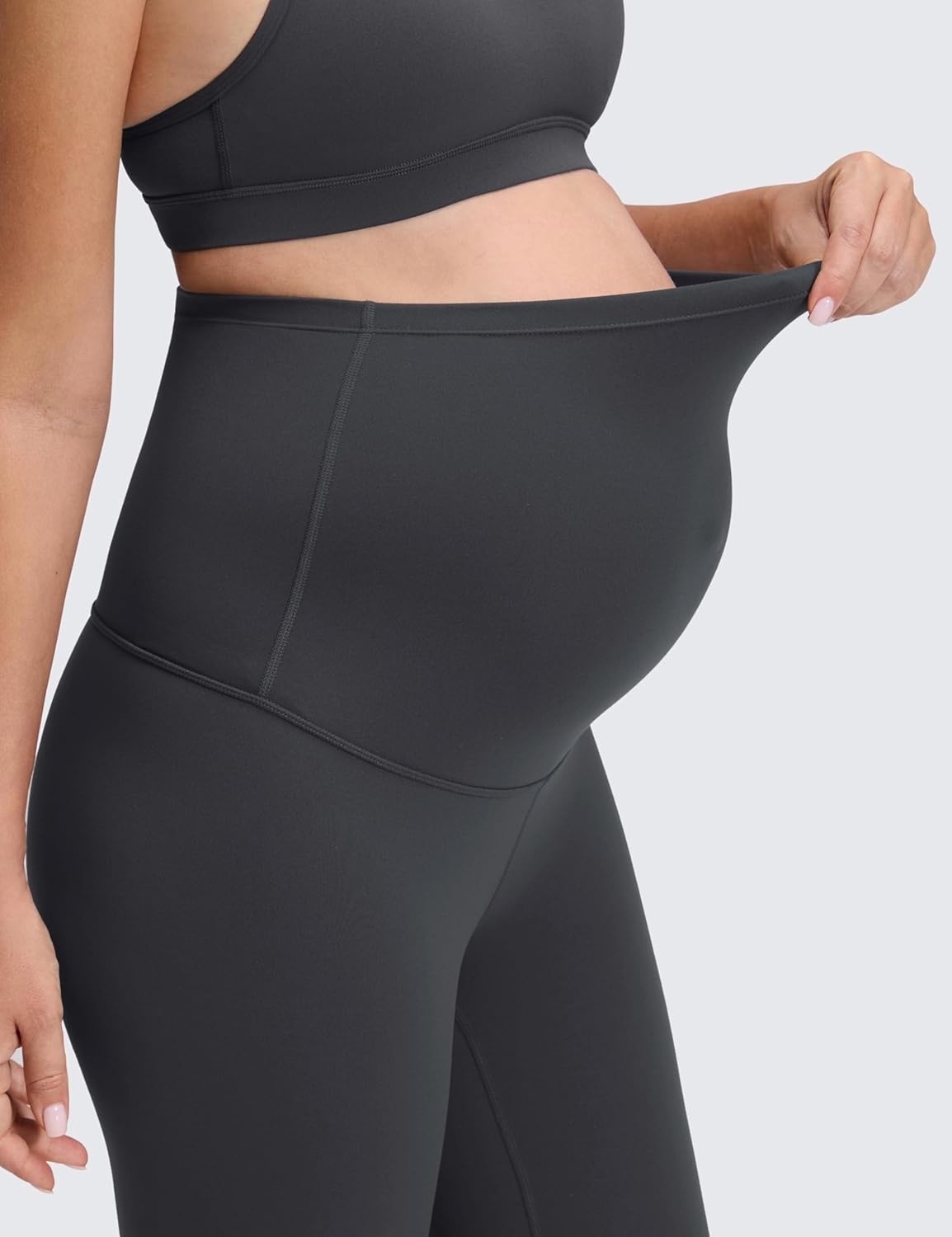 image:imageCRZ YOGA Butterluxe Maternity Leggings 25 Over The Belly Buttery Soft Workout Activewear Yoga Womens Pregnancy PantsMysterious Grey