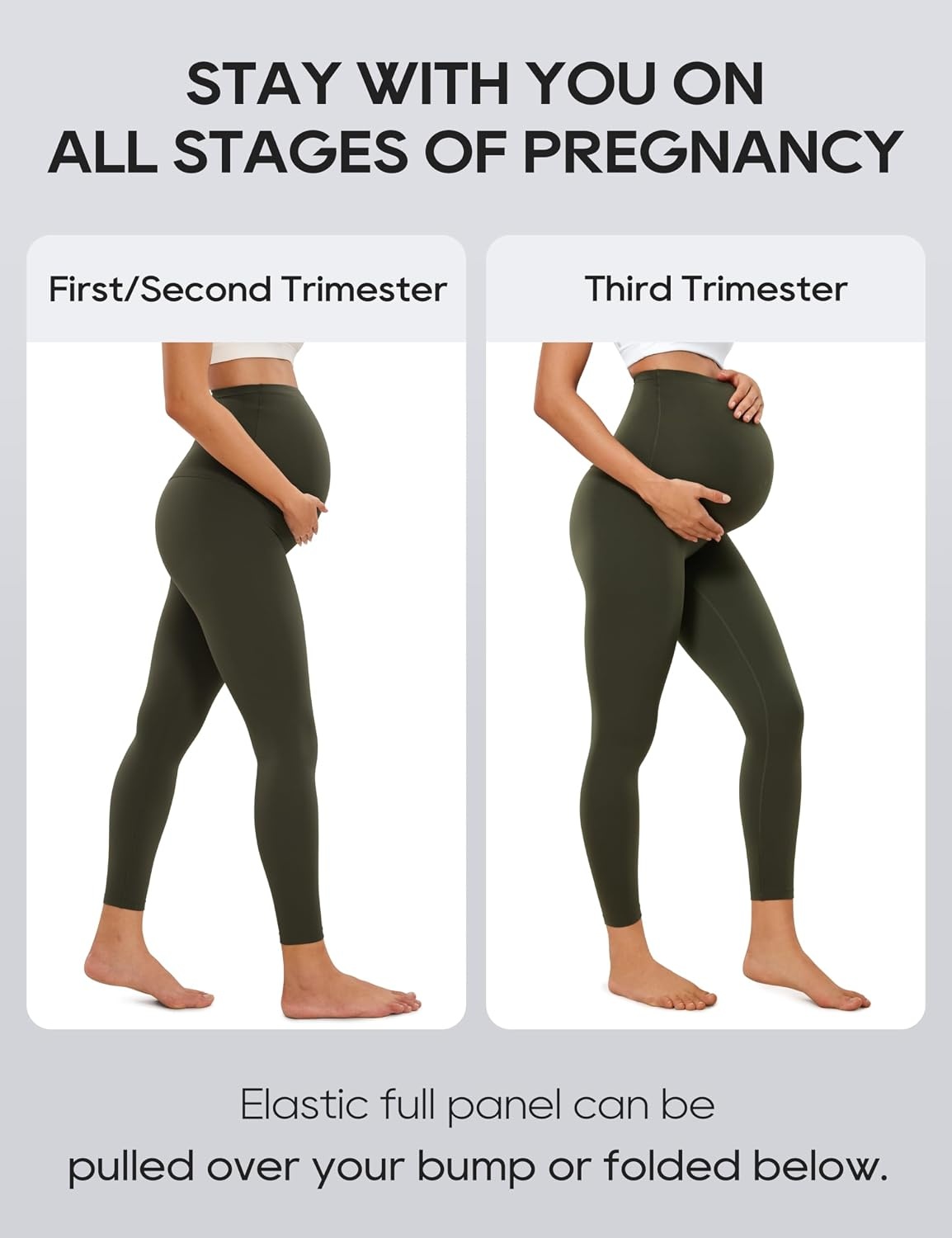 image:imageCRZ YOGA Butterluxe Maternity Leggings 25 Over The Belly Buttery Soft Workout Activewear Yoga Womens Pregnancy PantsOlive Green