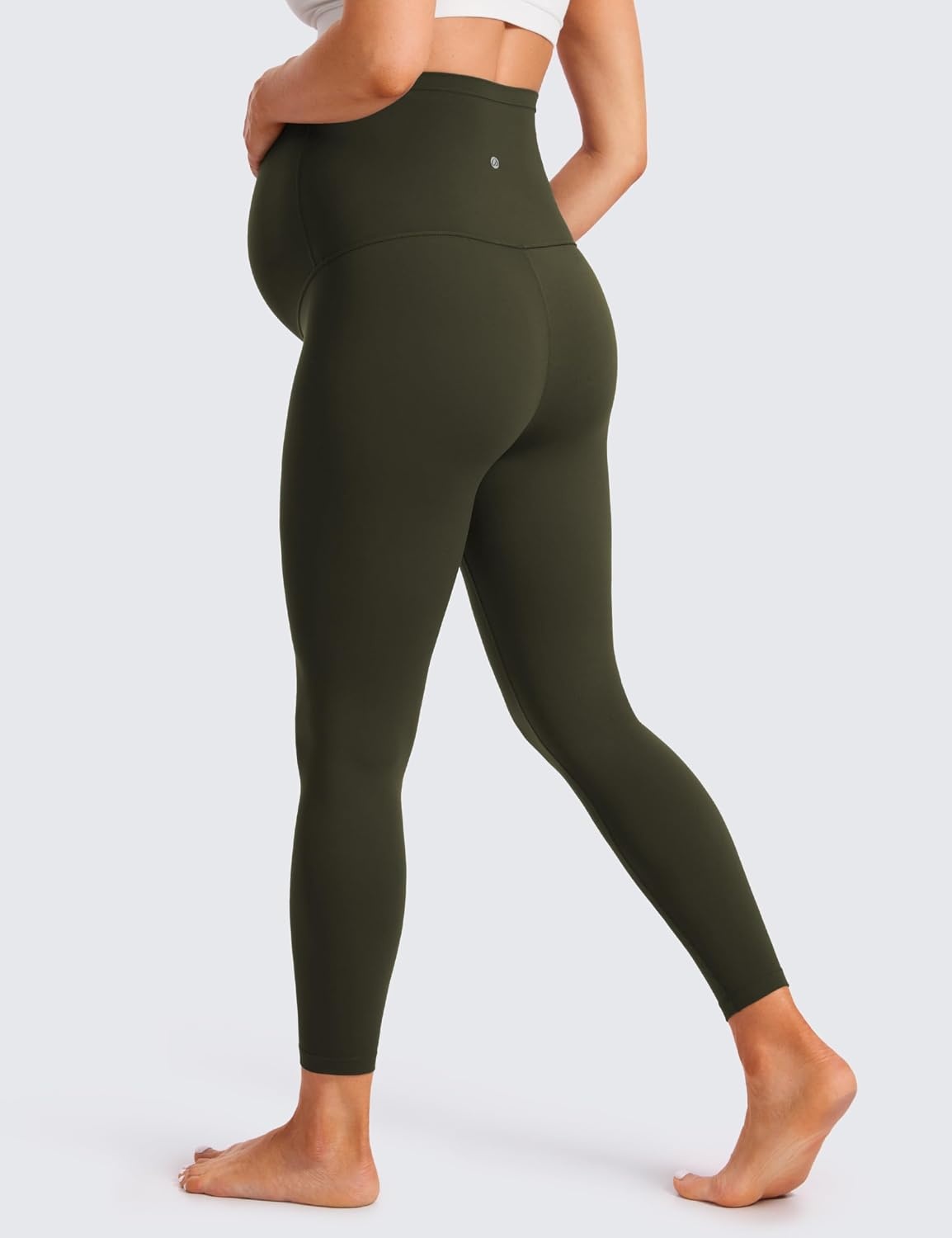 image:imageCRZ YOGA Butterluxe Maternity Leggings 25 Over The Belly Buttery Soft Workout Activewear Yoga Womens Pregnancy PantsOlive Green