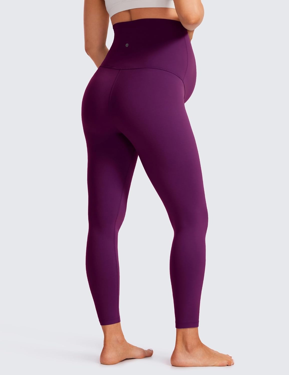 image:imageCRZ YOGA Butterluxe Maternity Leggings 25 Over The Belly Buttery Soft Workout Activewear Yoga Womens Pregnancy PantsPlum Magenta