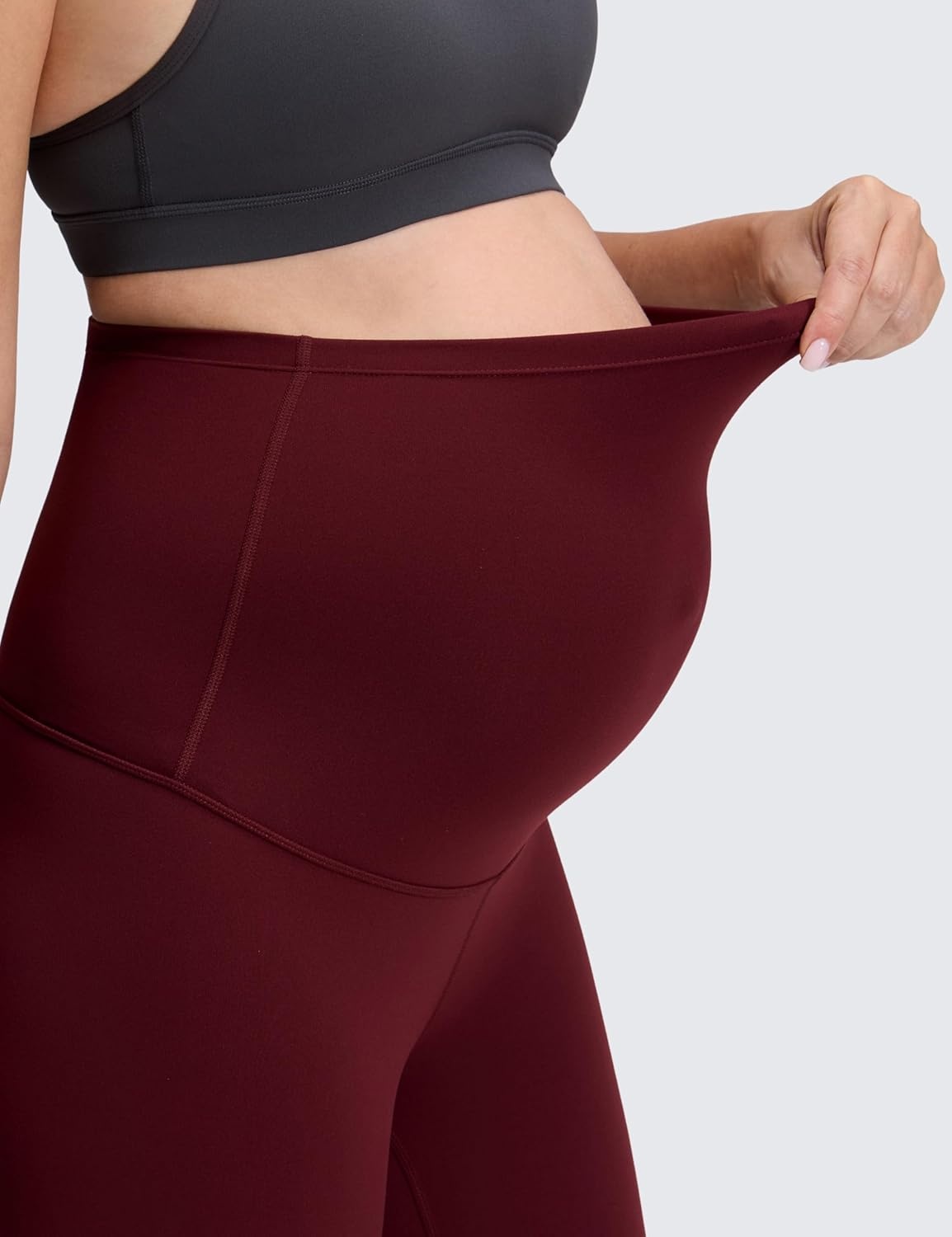 image:imageCRZ YOGA Butterluxe Maternity Leggings 25 Over The Belly Buttery Soft Workout Activewear Yoga Womens Pregnancy PantsRed Merlot