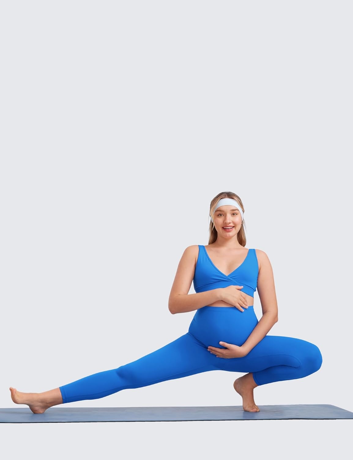 image:imageCRZ YOGA Butterluxe Maternity Leggings 25 Over The Belly Buttery Soft Workout Activewear Yoga Womens Pregnancy PantsSparkle Blue
