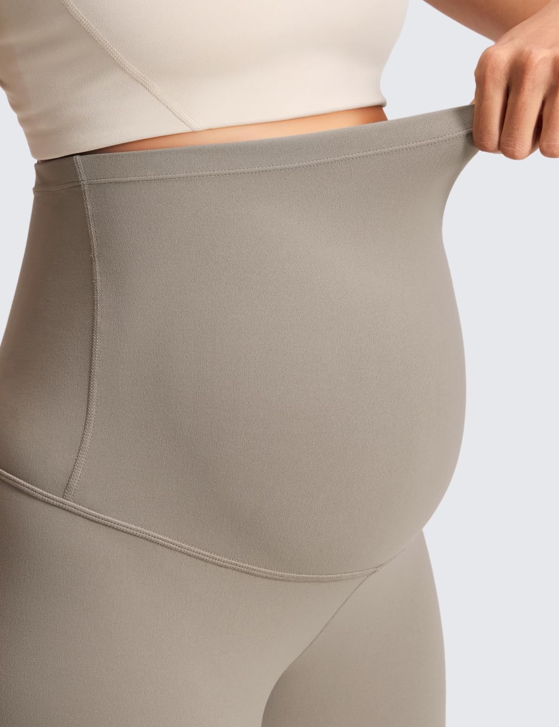 image:imageCRZ YOGA Butterluxe Maternity Leggings 25 Over The Belly Buttery Soft Workout Activewear Yoga Womens Pregnancy PantsWarm Ash Grey