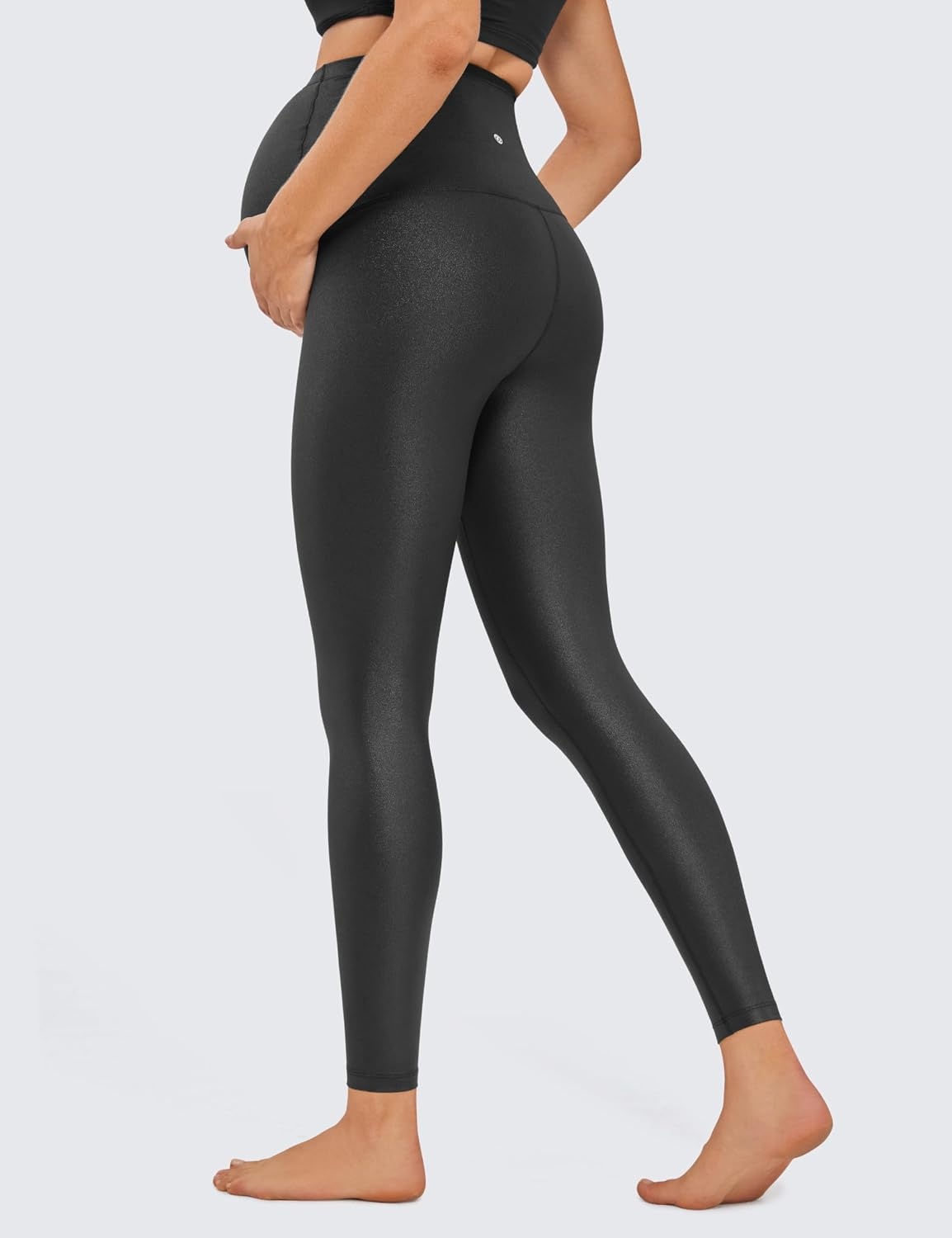 image:imageCRZ YOGA Butterluxe Maternity Leggings 28 Over The Belly Workout Activewear Yoga Womens Pregnancy Pants Buttery SoftBlack Classic