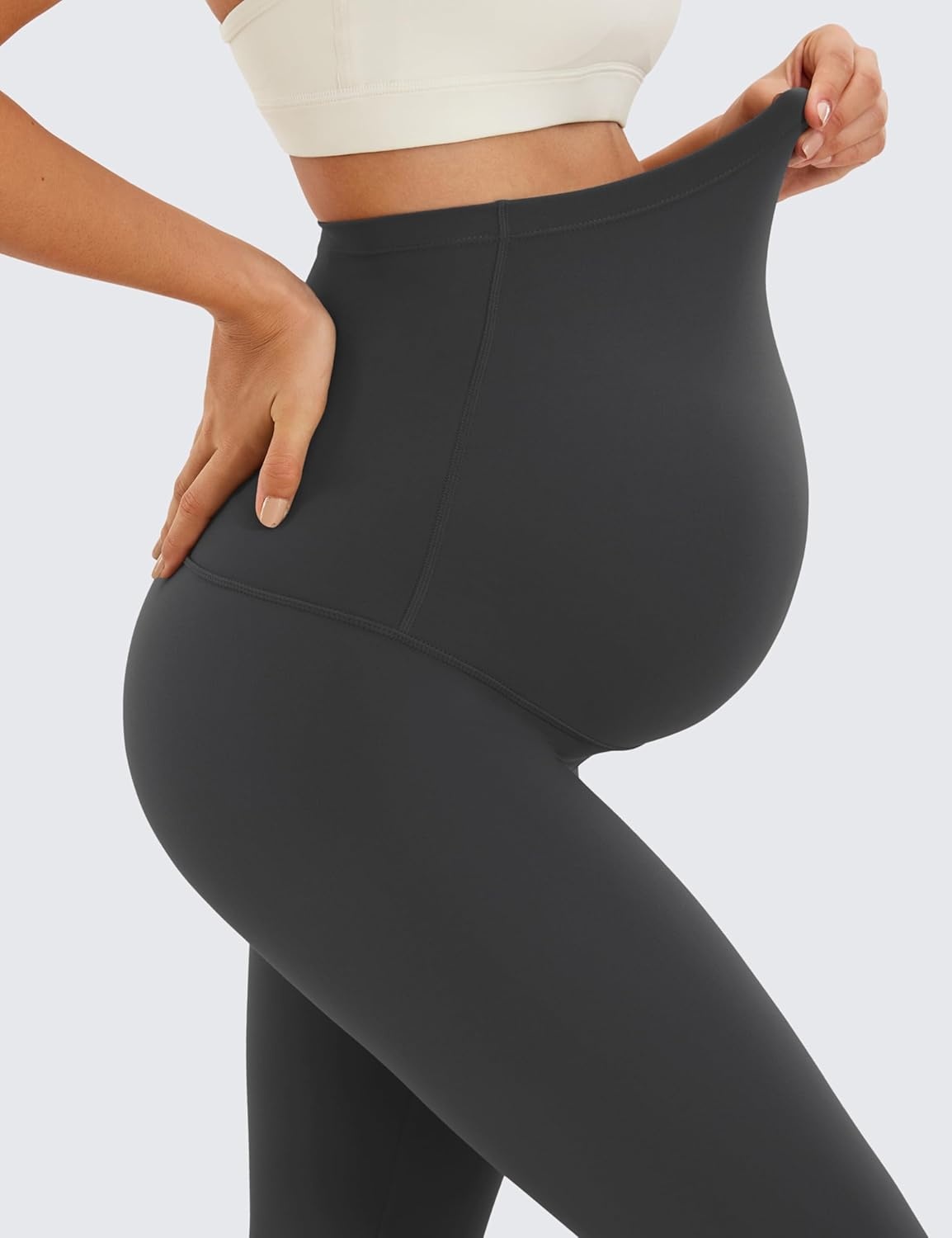 image:imageCRZ YOGA Butterluxe Maternity Leggings 28 Over The Belly Workout Activewear Yoga Womens Pregnancy Pants Buttery SoftMysterious Grey