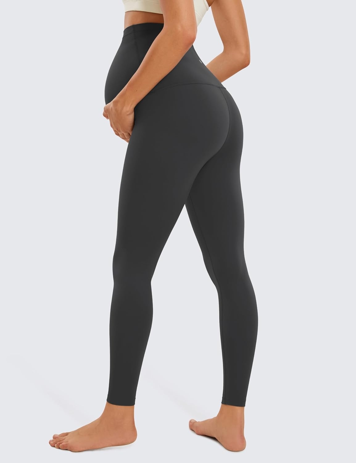 image:imageCRZ YOGA Butterluxe Maternity Leggings 28 Over The Belly Workout Activewear Yoga Womens Pregnancy Pants Buttery SoftMysterious Grey