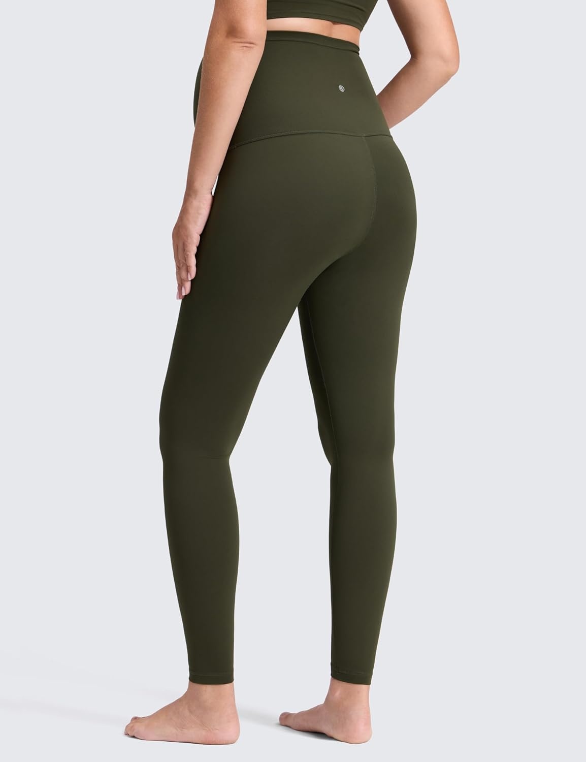 image:imageCRZ YOGA Butterluxe Maternity Leggings 28 Over The Belly Workout Activewear Yoga Womens Pregnancy Pants Buttery SoftOlive Green