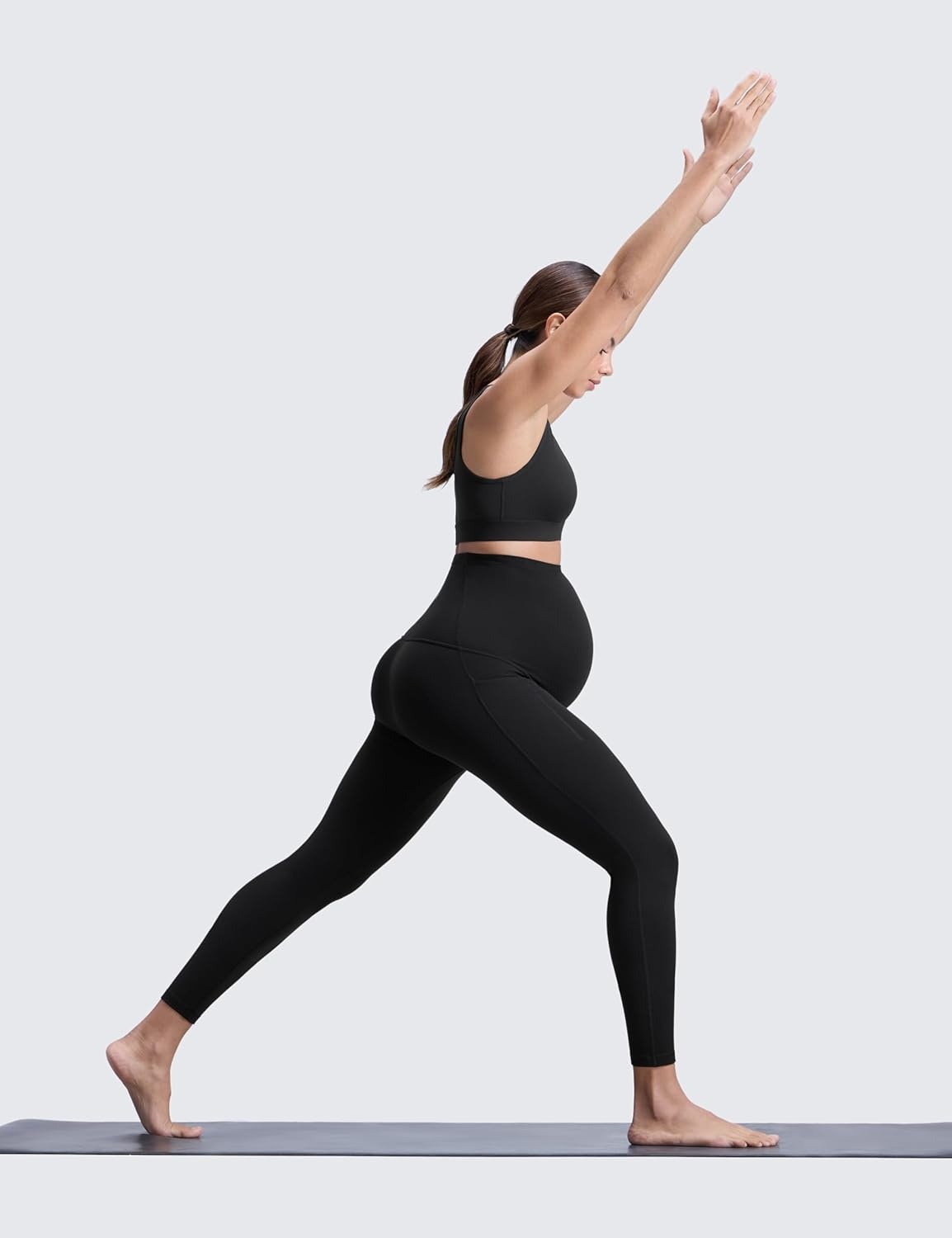 image:imageCRZ YOGA Butterluxe Maternity Leggings Pockets 25 Soft Workout Active Yoga Pregnancy Womens Pants Over The BellyBlack