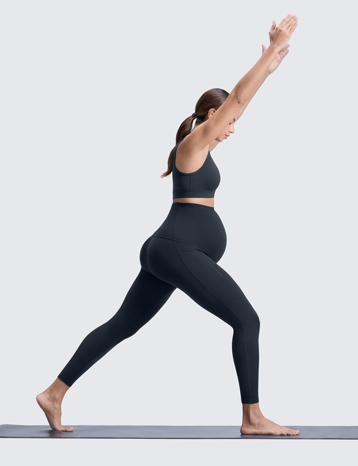 image:imageCRZ YOGA Butterluxe Maternity Leggings Pockets 25 Soft Workout Active Yoga Pregnancy Womens Pants Over The BellyTrue Navy