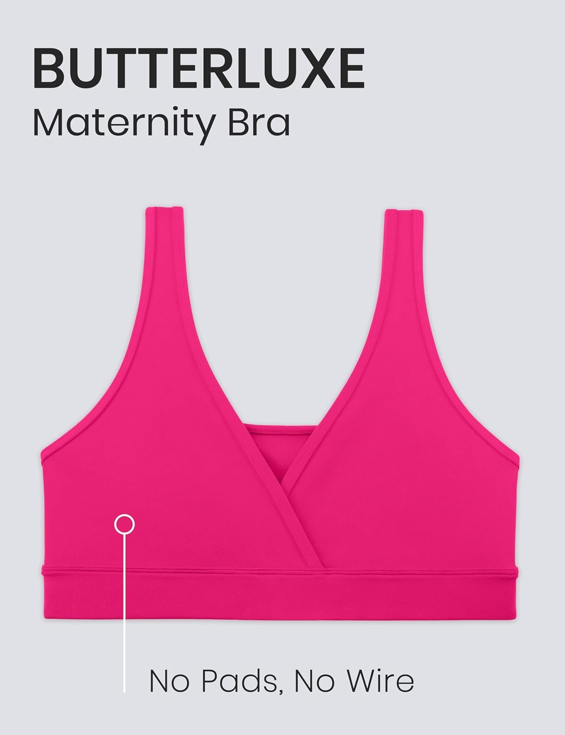 image:imageCRZ YOGA Butterluxe Maternity V Neck Nursing Bras Wireless Sleep Breastfeeding Lounge Womens Pregnancy Bralette ComfyGranita Pink
