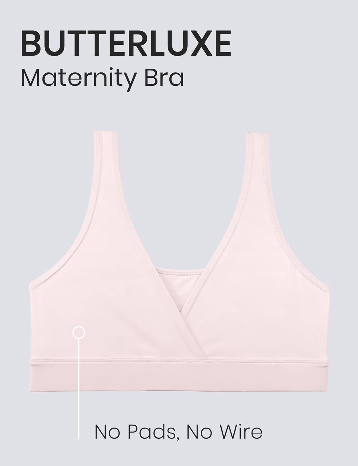 image:imageCRZ YOGA Butterluxe Maternity V Neck Nursing Bras Wireless Sleep Breastfeeding Lounge Womens Pregnancy Bralette ComfyStrawberry Pink