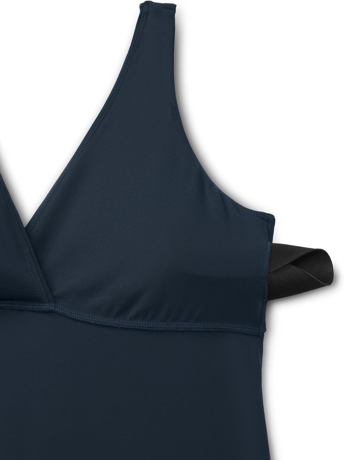 image:imageCRZ YOGA Butterluxe Maternity V Neck Nursing Midi Dress Slit Sleeveless Casual Pregnancy Womens Bodycon Built in Bra OutfitTrue Navy