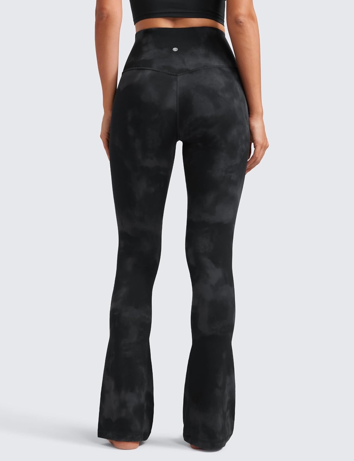 image:imageCRZ YOGA Butterluxe Mini Flared Leggings 3031533 High Waist Bootcut Casual Lounge Women Yoga Pants with PocketBlack Tie Dye Flowers