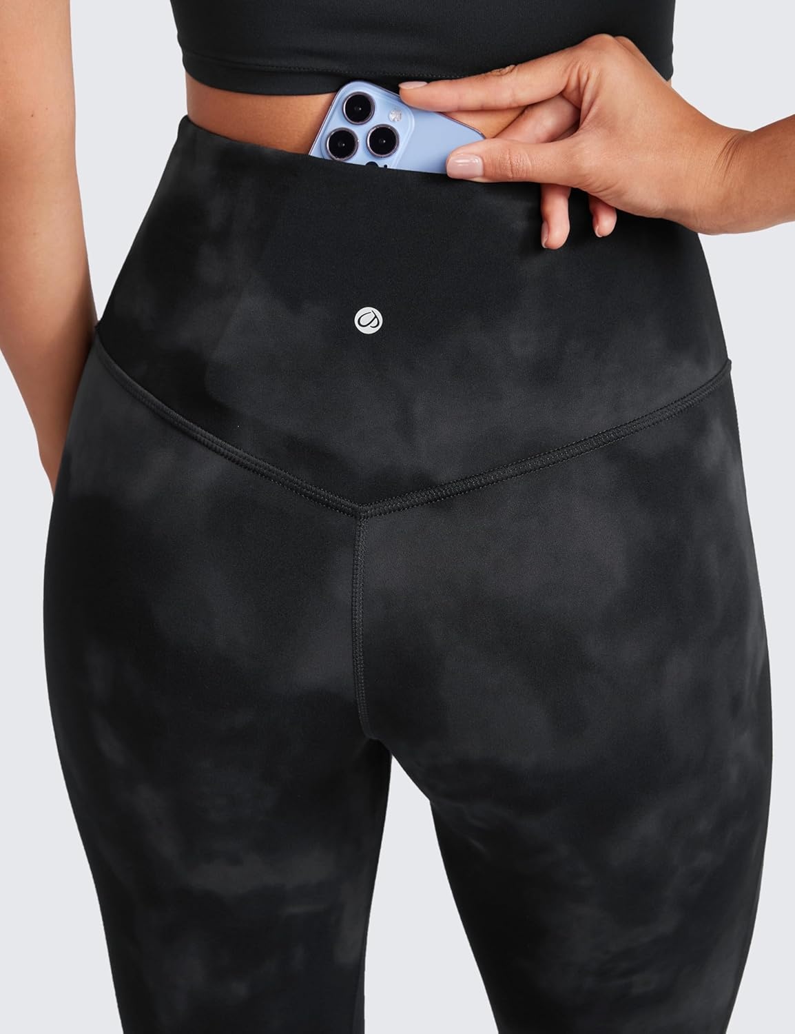 image:imageCRZ YOGA Butterluxe Mini Flared Leggings 3031533 High Waist Bootcut Casual Lounge Women Yoga Pants with PocketBlack Tie Dye Flowers