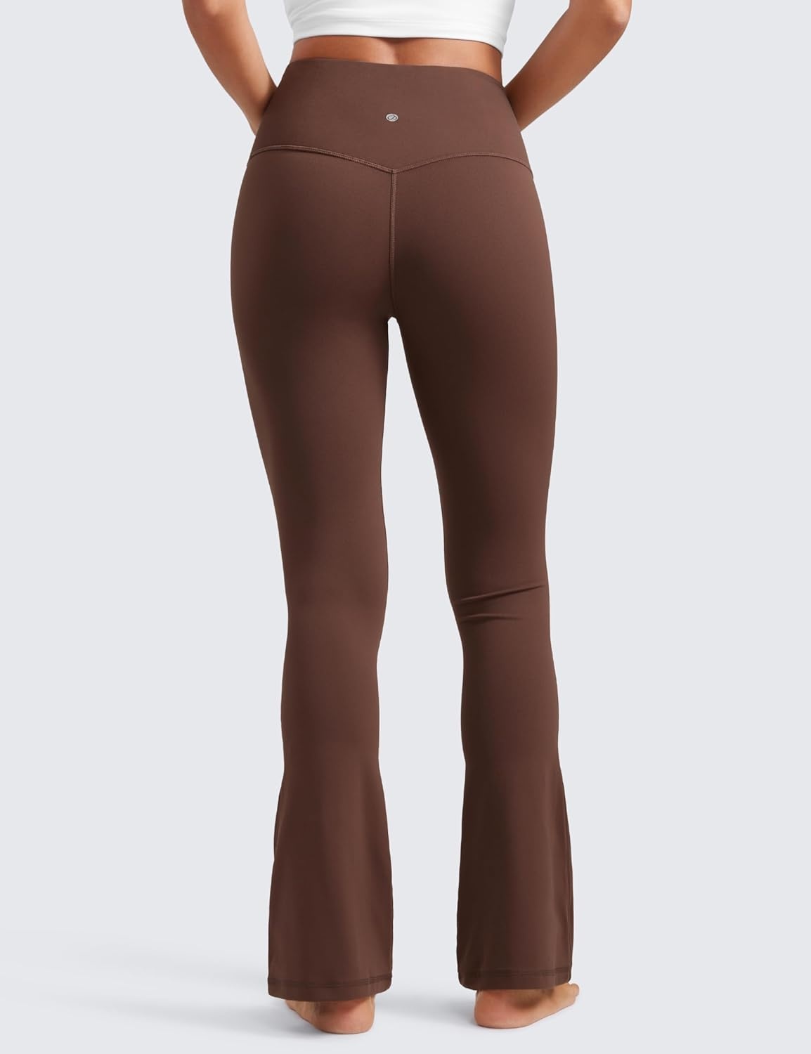 image:imageCRZ YOGA Butterluxe Mini Flared Leggings 3031533 High Waist Bootcut Casual Lounge Women Yoga Pants with PocketCoffee Brown