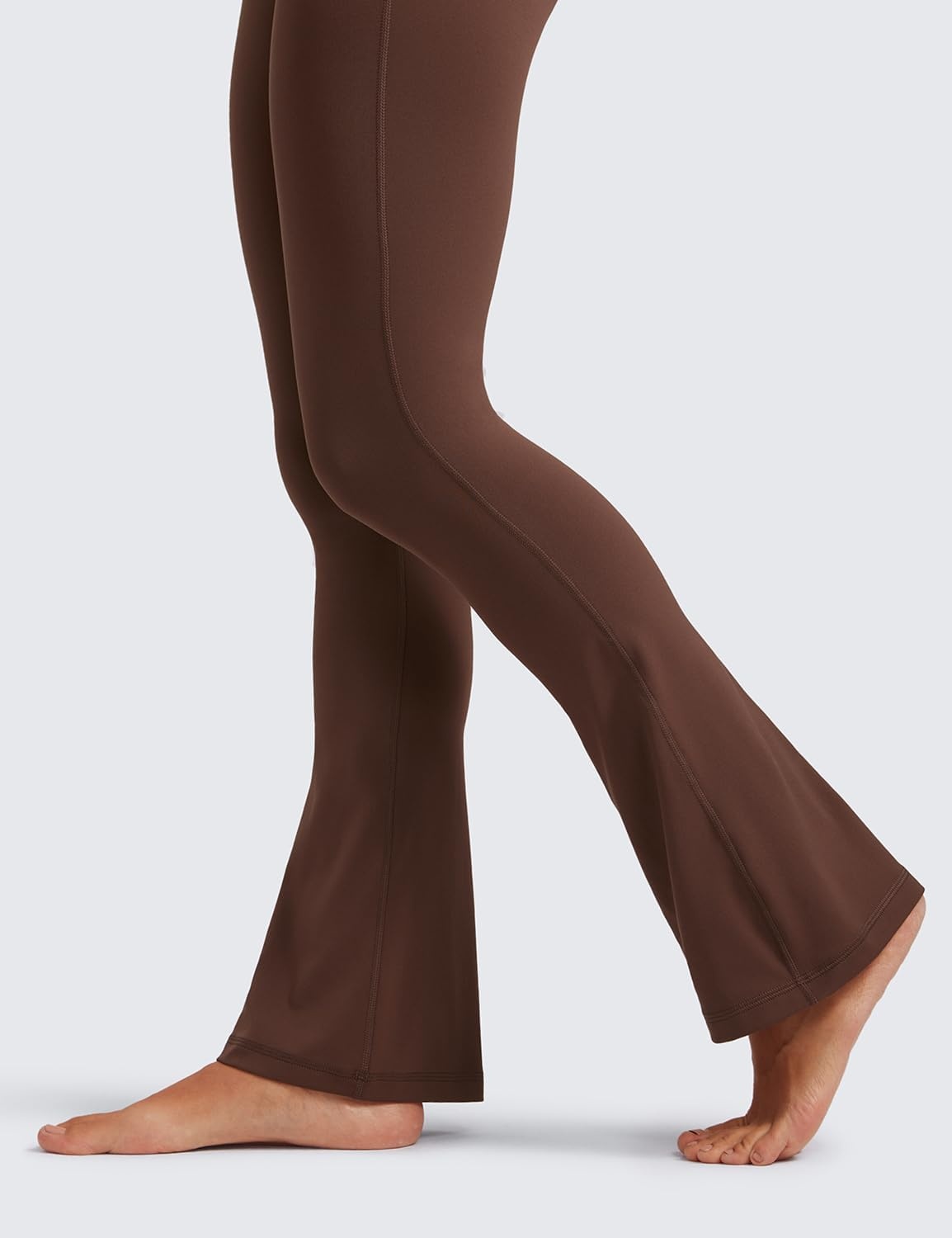 image:imageCRZ YOGA Butterluxe Mini Flared Leggings 3031533 High Waist Bootcut Casual Lounge Women Yoga Pants with PocketCoffee Brown