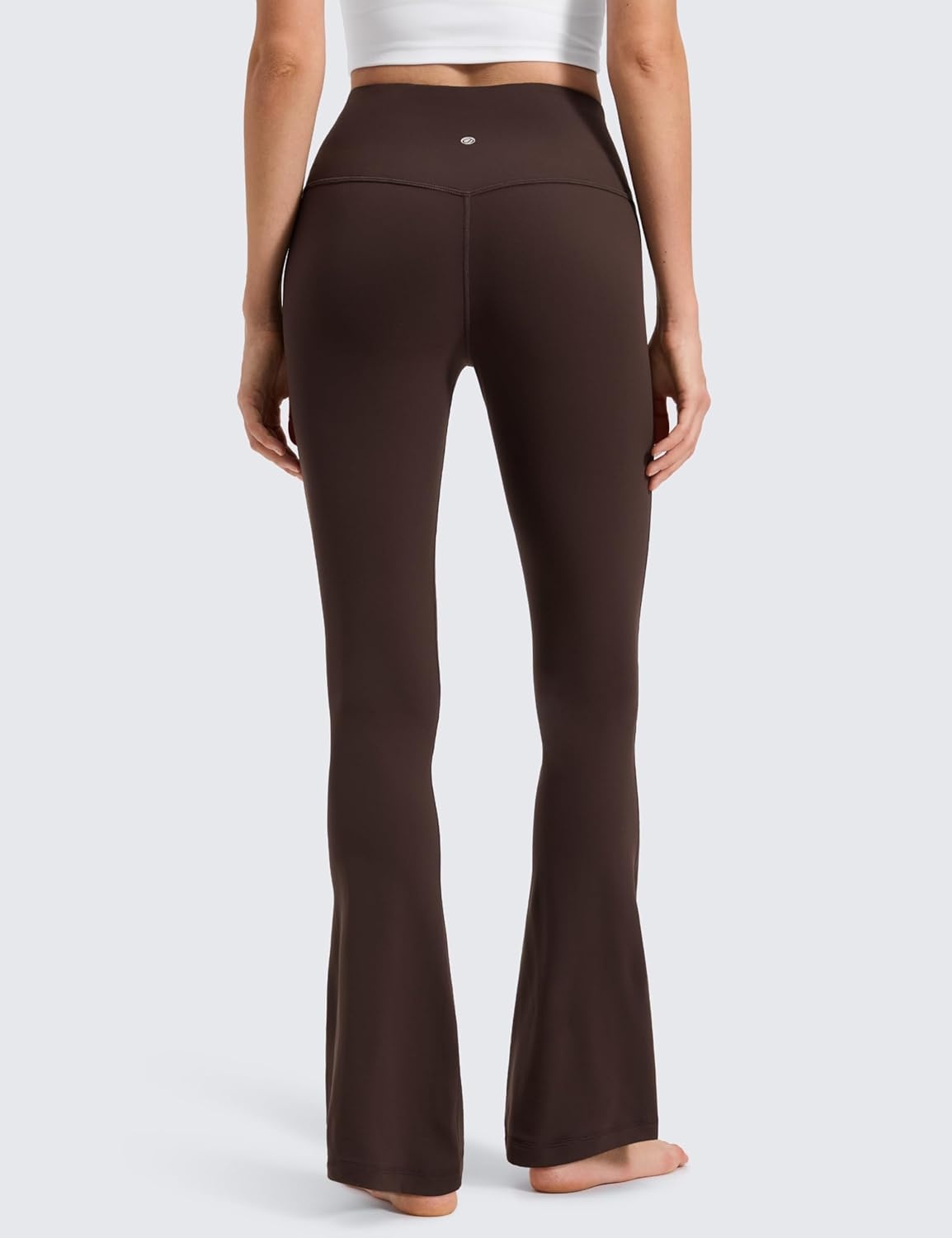 image:imageCRZ YOGA Butterluxe Mini Flared Leggings 3031533 High Waist Bootcut Casual Lounge Women Yoga Pants with PocketHot Fudge Brown