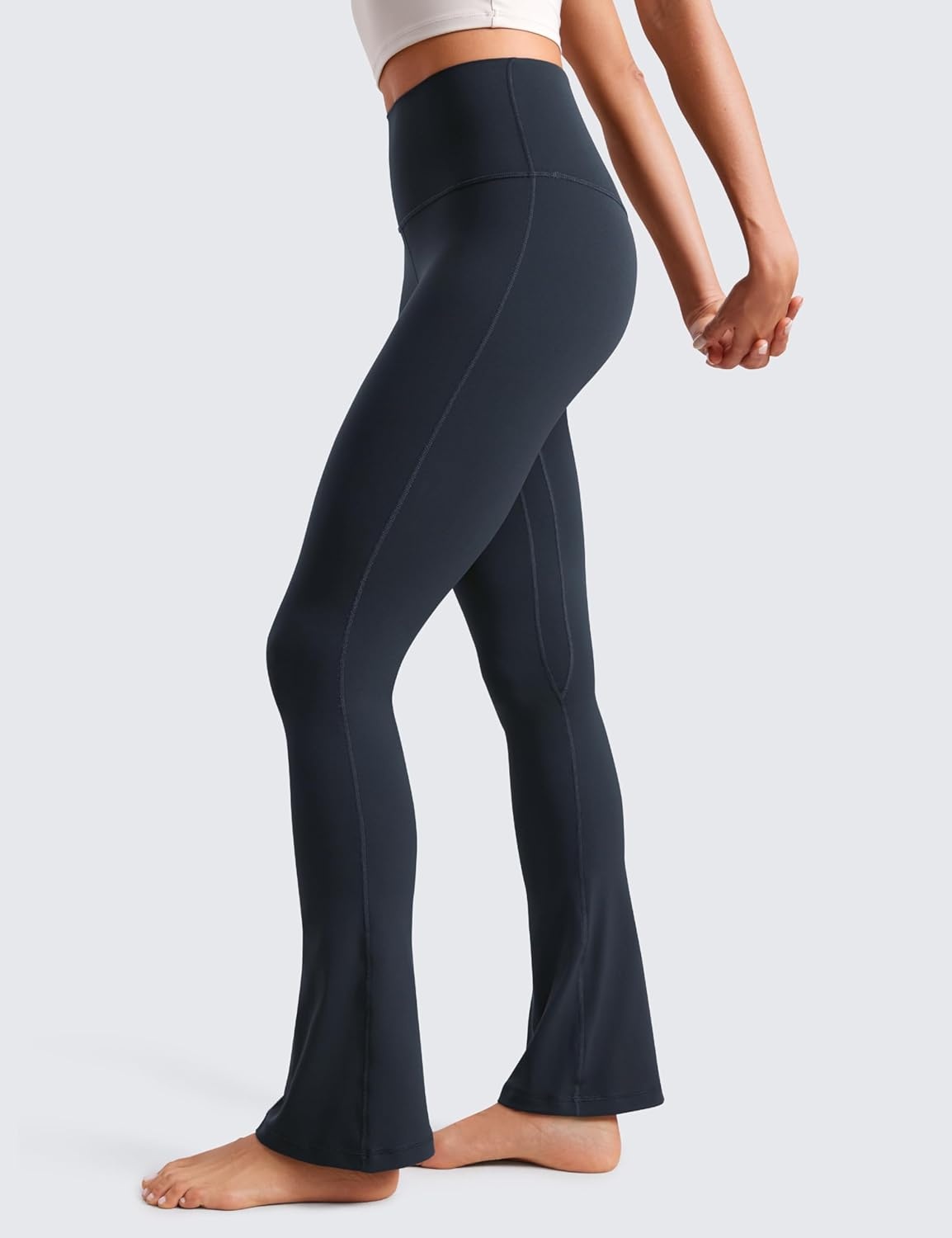 image:imageCRZ YOGA Butterluxe Mini Flared Leggings 3031533 High Waist Bootcut Casual Lounge Women Yoga Pants with PocketTrue Navy